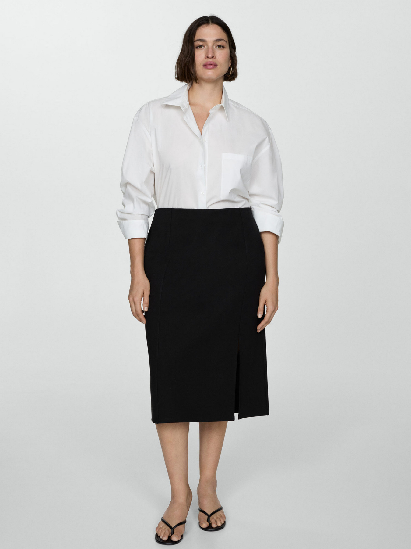 Спідниця міді MANGO Модель 77044029_99 Фото