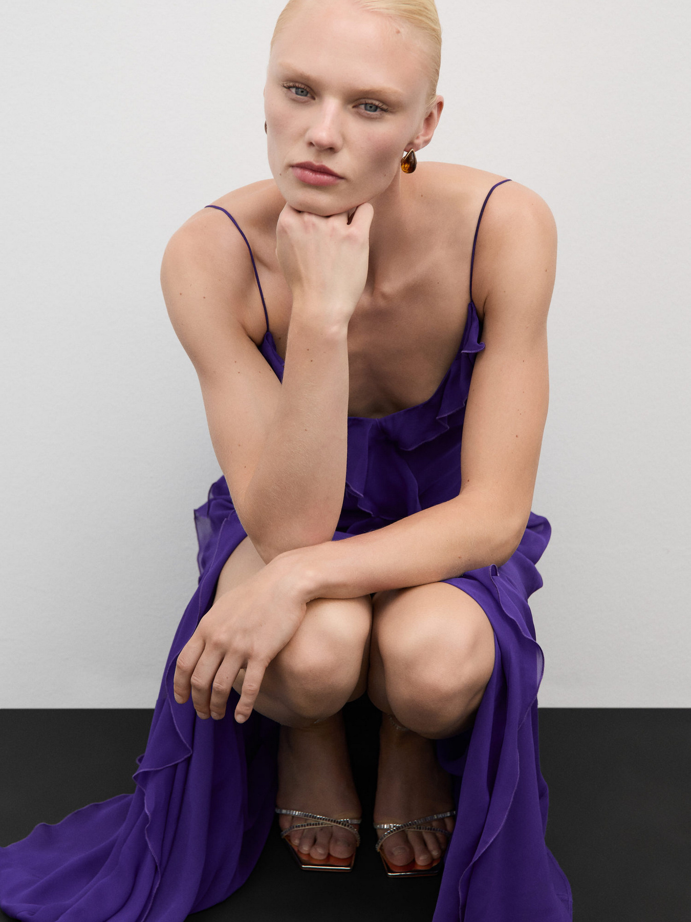 Платье макси MANGO модель 77044455_65 Фото