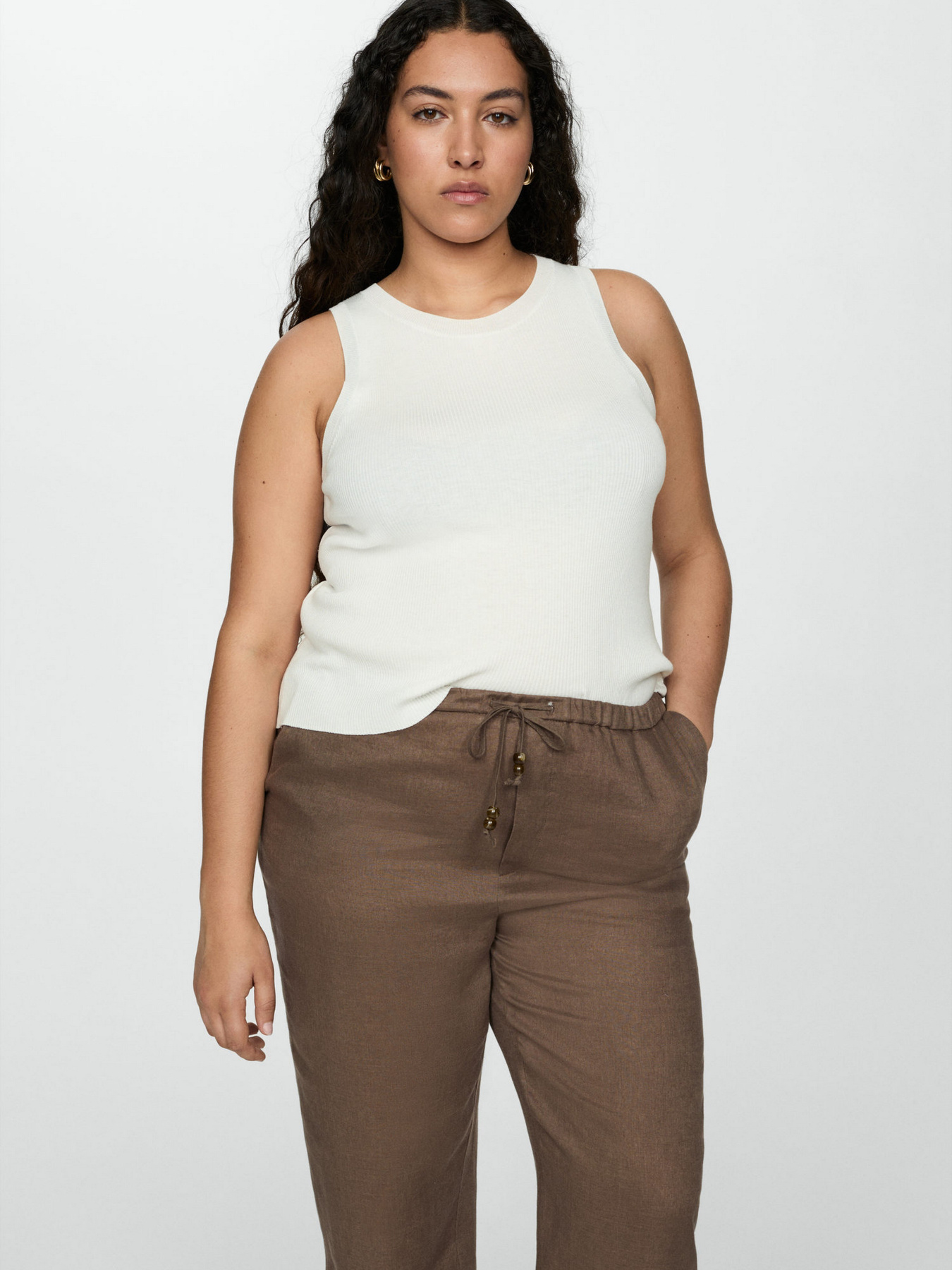 Брюки повседневные MANGO модель 77050332_34 Фото