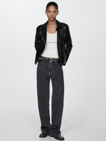 Шкіряна куртка MANGO модель 77064057_99 Фото