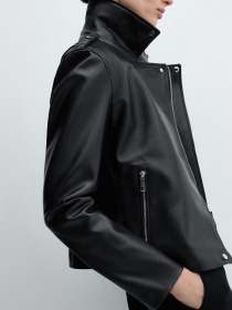 Шкіряна куртка MANGO модель 77064057_99 Шкіряна куртка MANGO модель 77064057_99 Фото