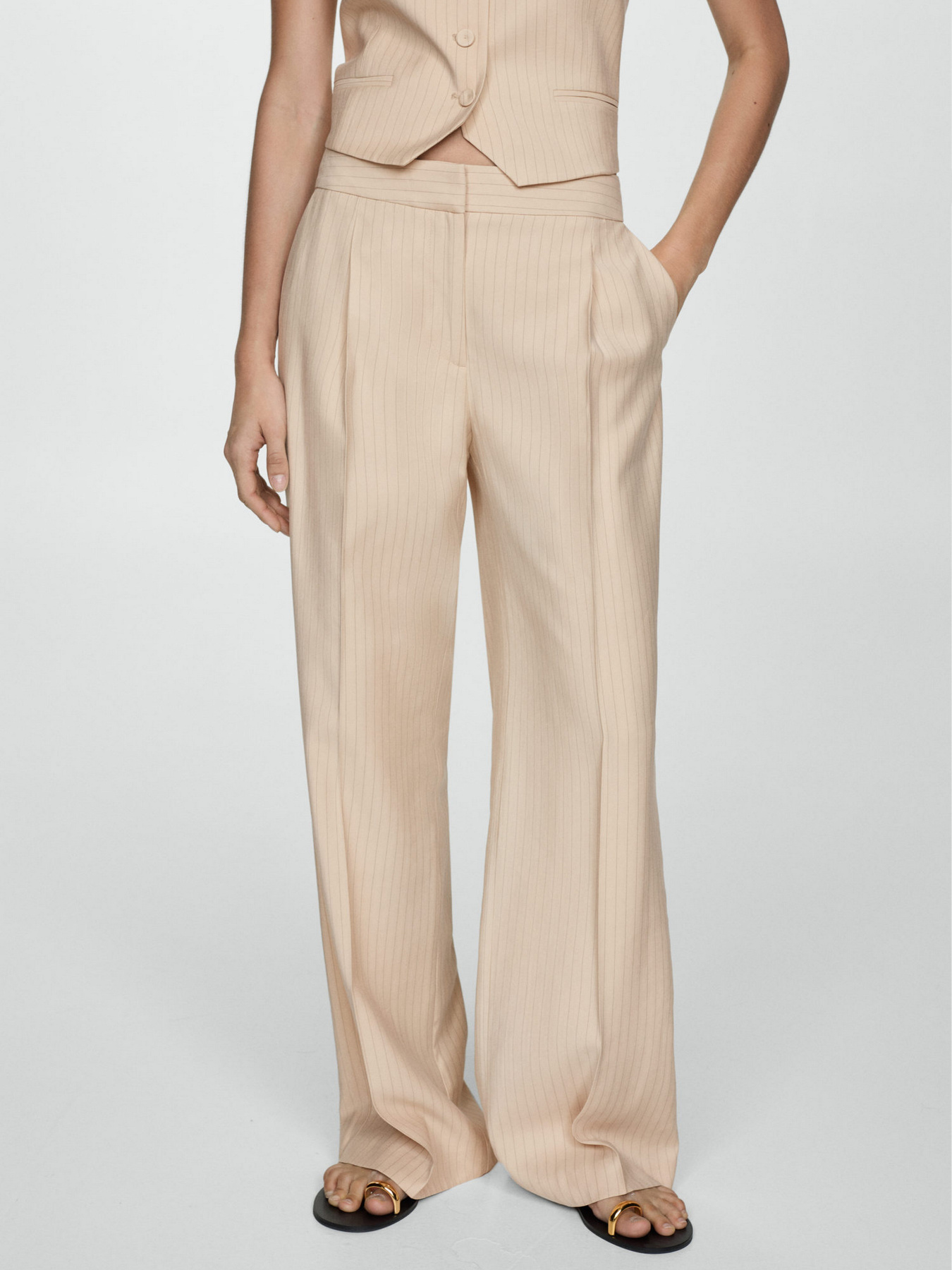 Класичні штани MANGO модель 77083264_8 Фото