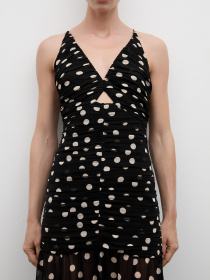 Платье макси MANGO модель 77024456_99 Фото