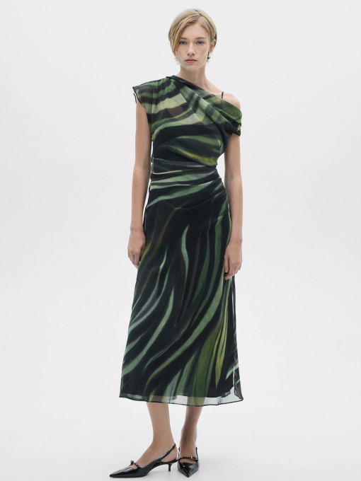 Платье миди MANGO модель 77076356_99 Фото