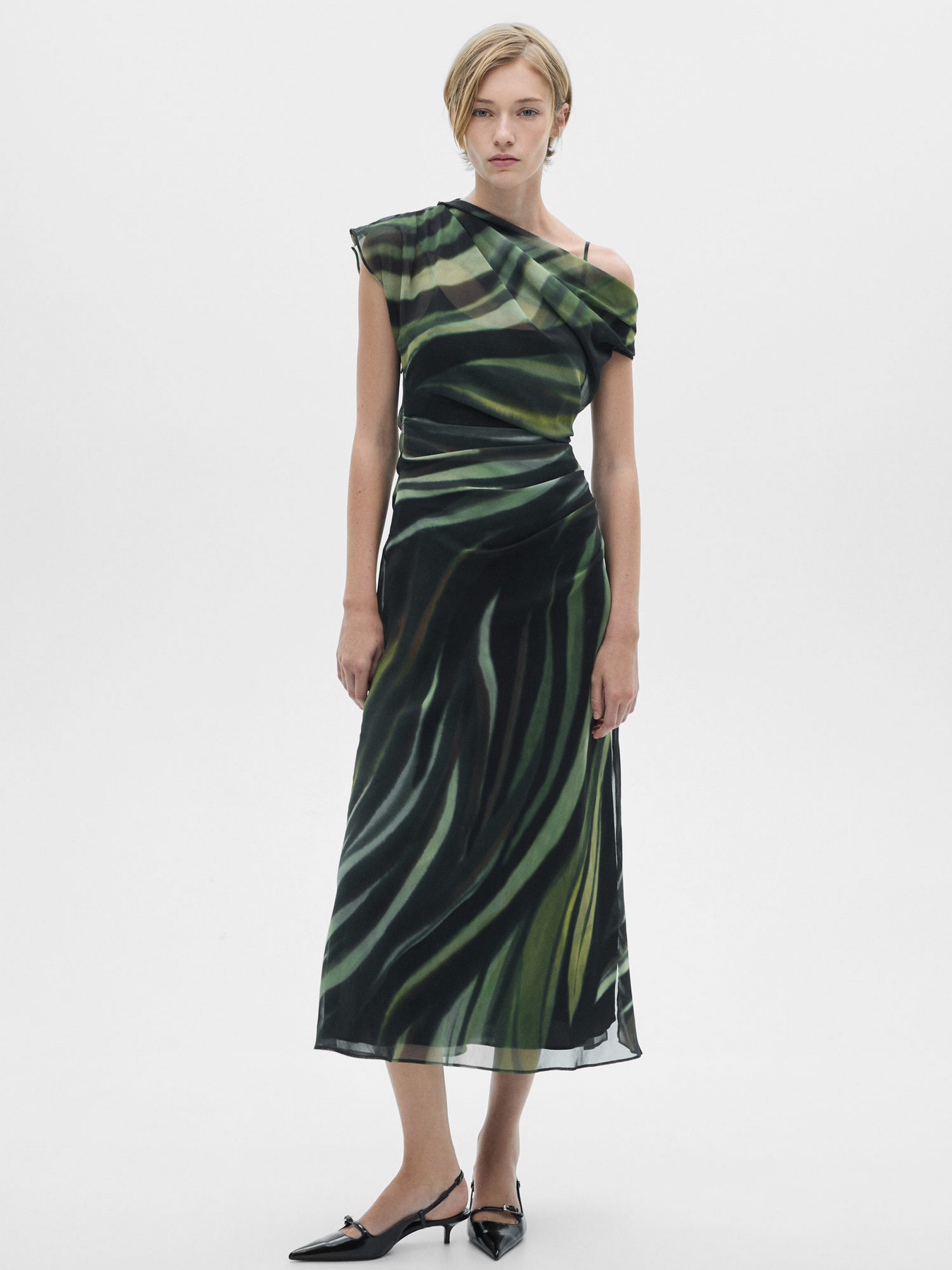 Платье миди MANGO модель 77076356_99 Фото