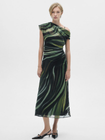 Платье миди MANGO модель 77076356_99 Фото