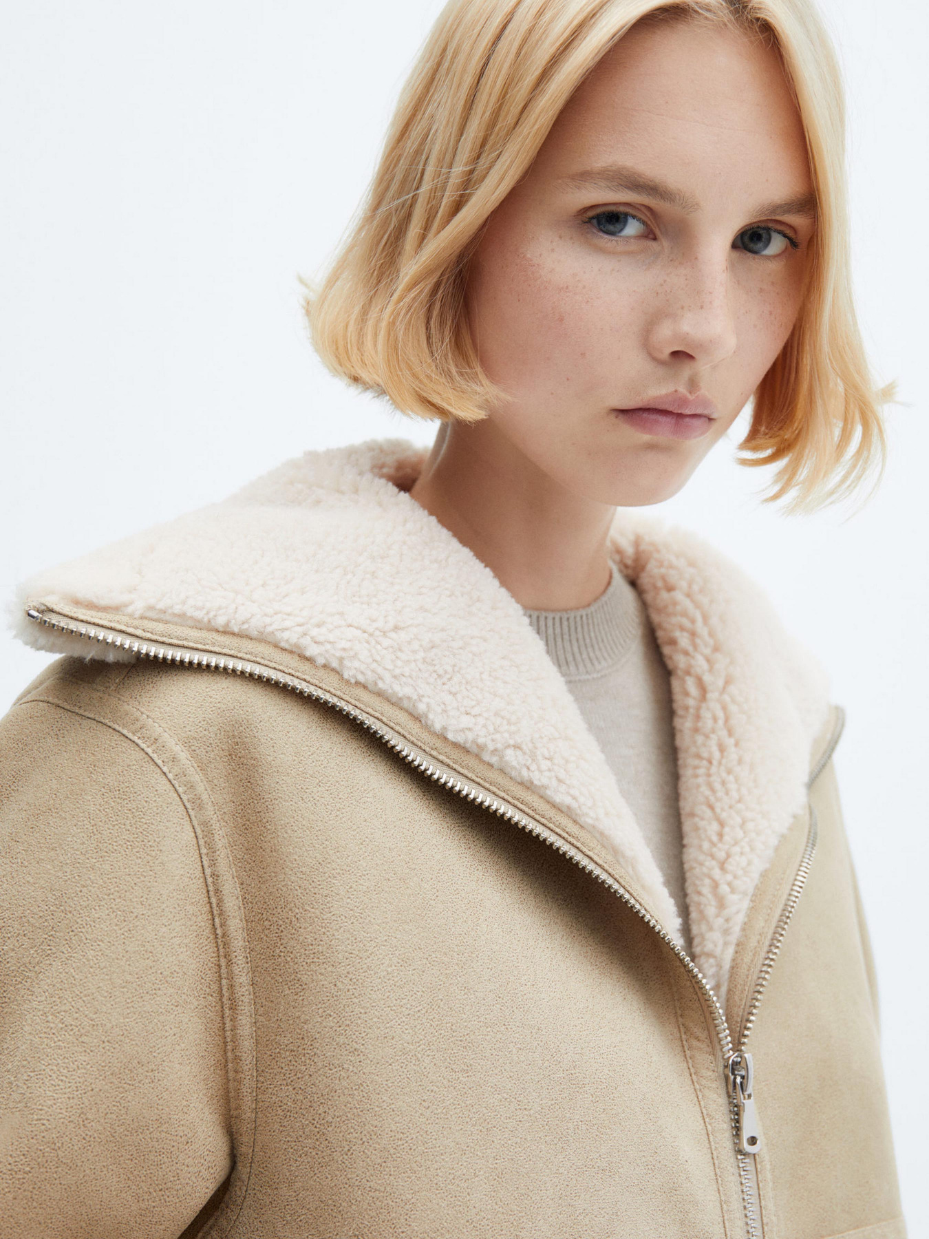 Дубленка MANGO Rulo модель 57097708_3 Фото