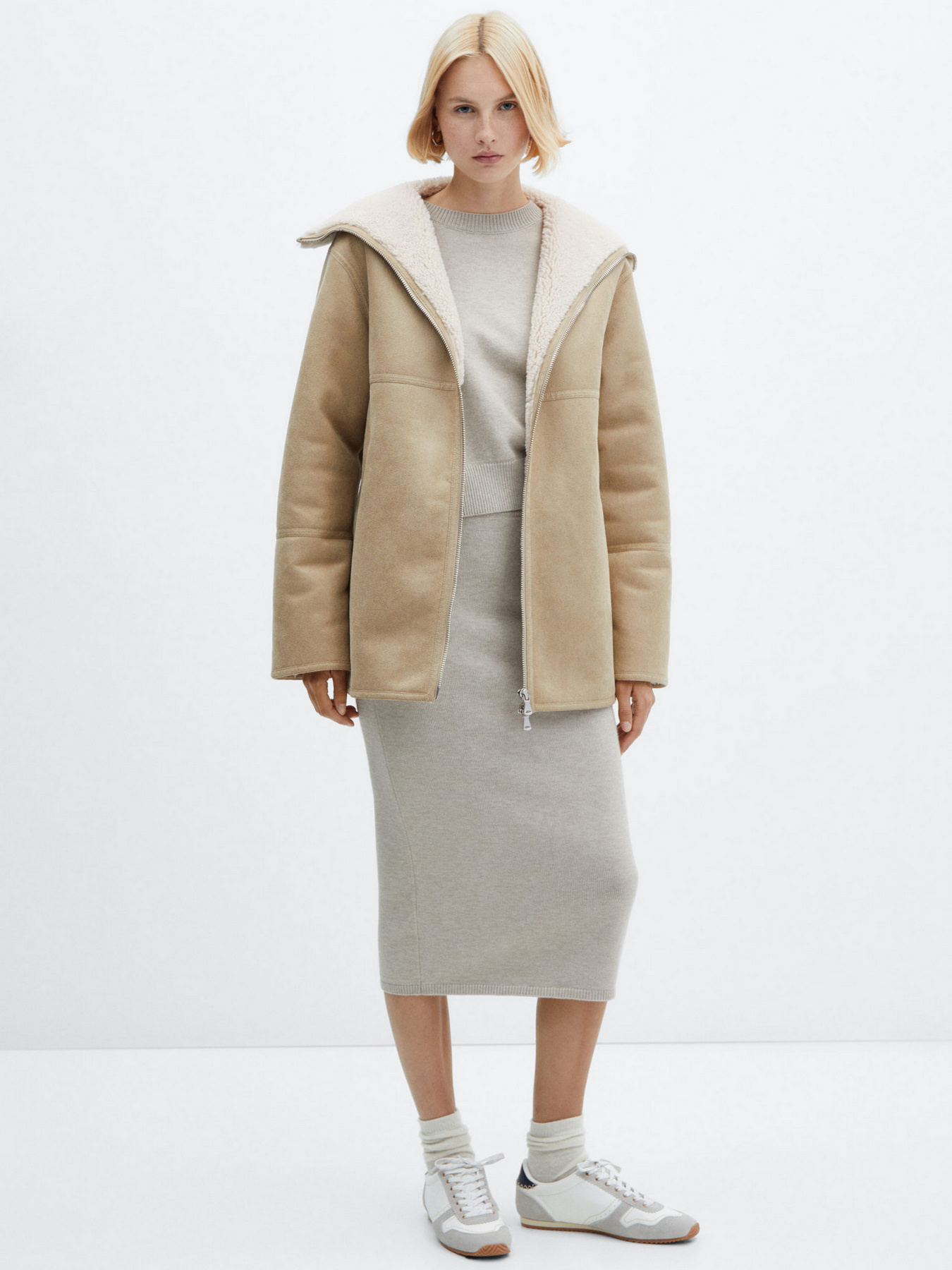 Дубленка MANGO Rulo модель 57097708_3 Фото