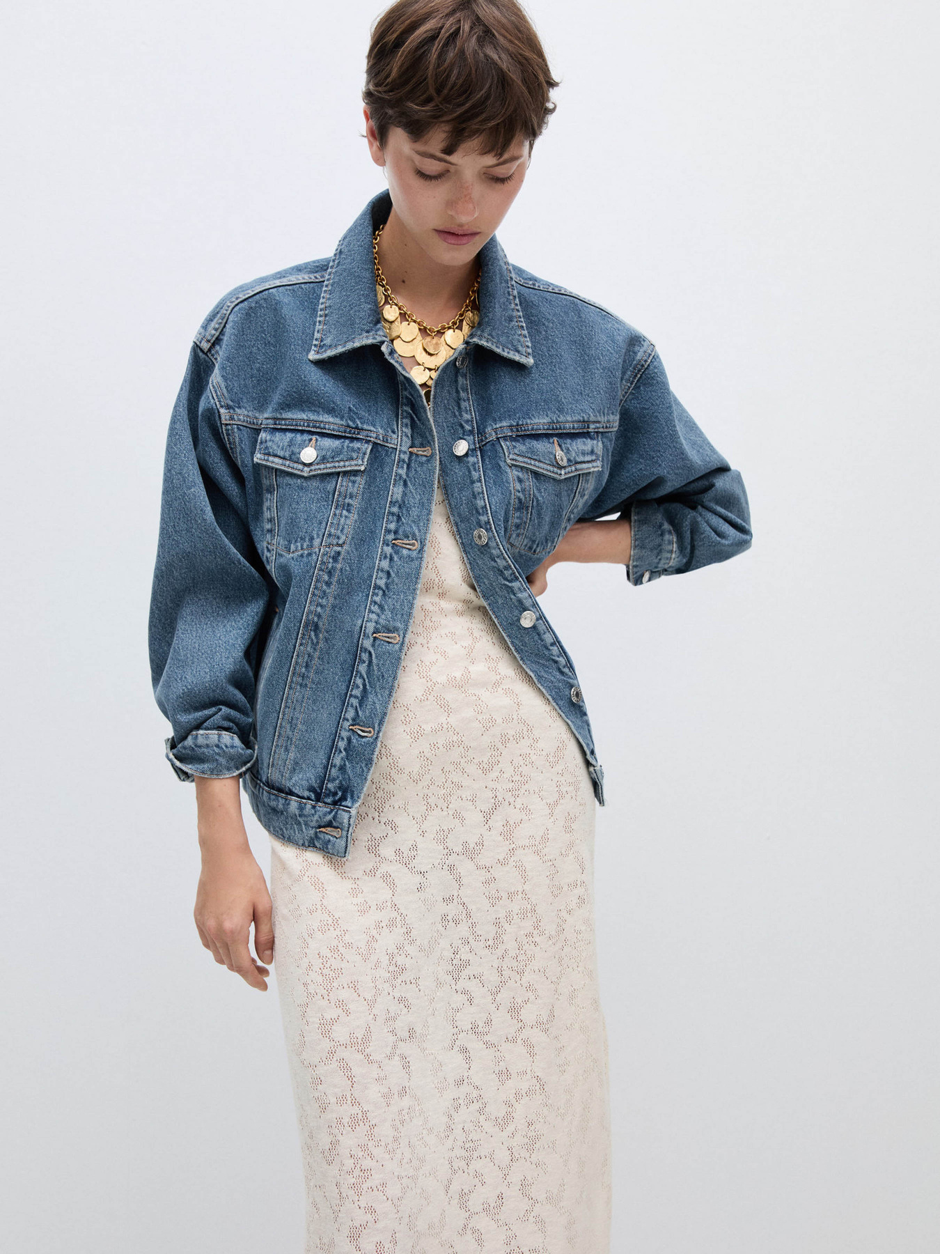 Джинсова куртка MANGO модель 77084453_TM Фото