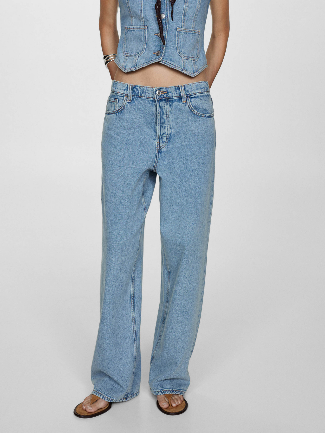 Прямые джинсы MANGO модель 77014018_TM Фото