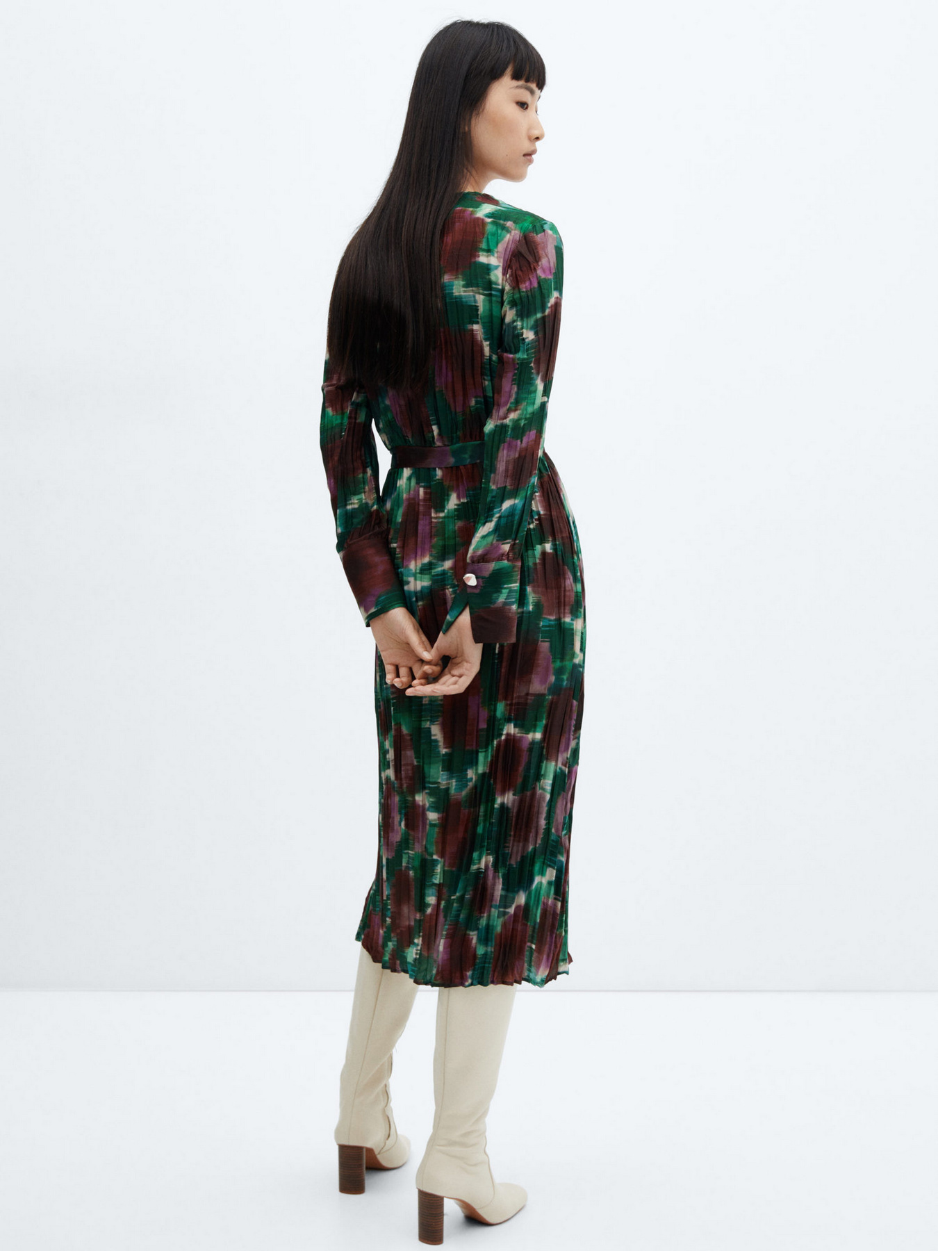 Платье миди MANGO Nogal модель 57058278_43 Фото