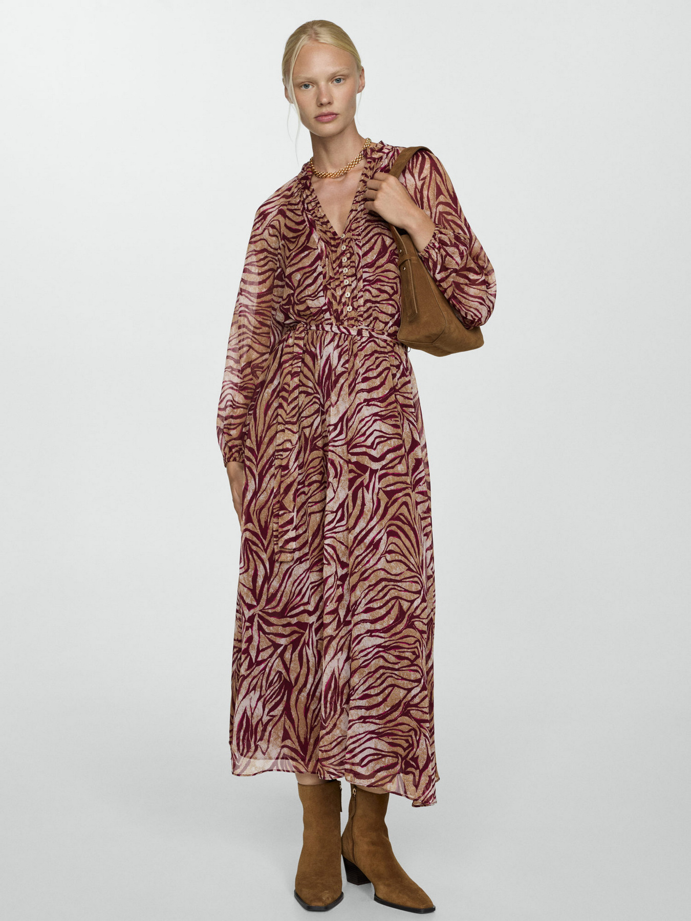 Сукня міді MANGO модель 77075657_76 Фото