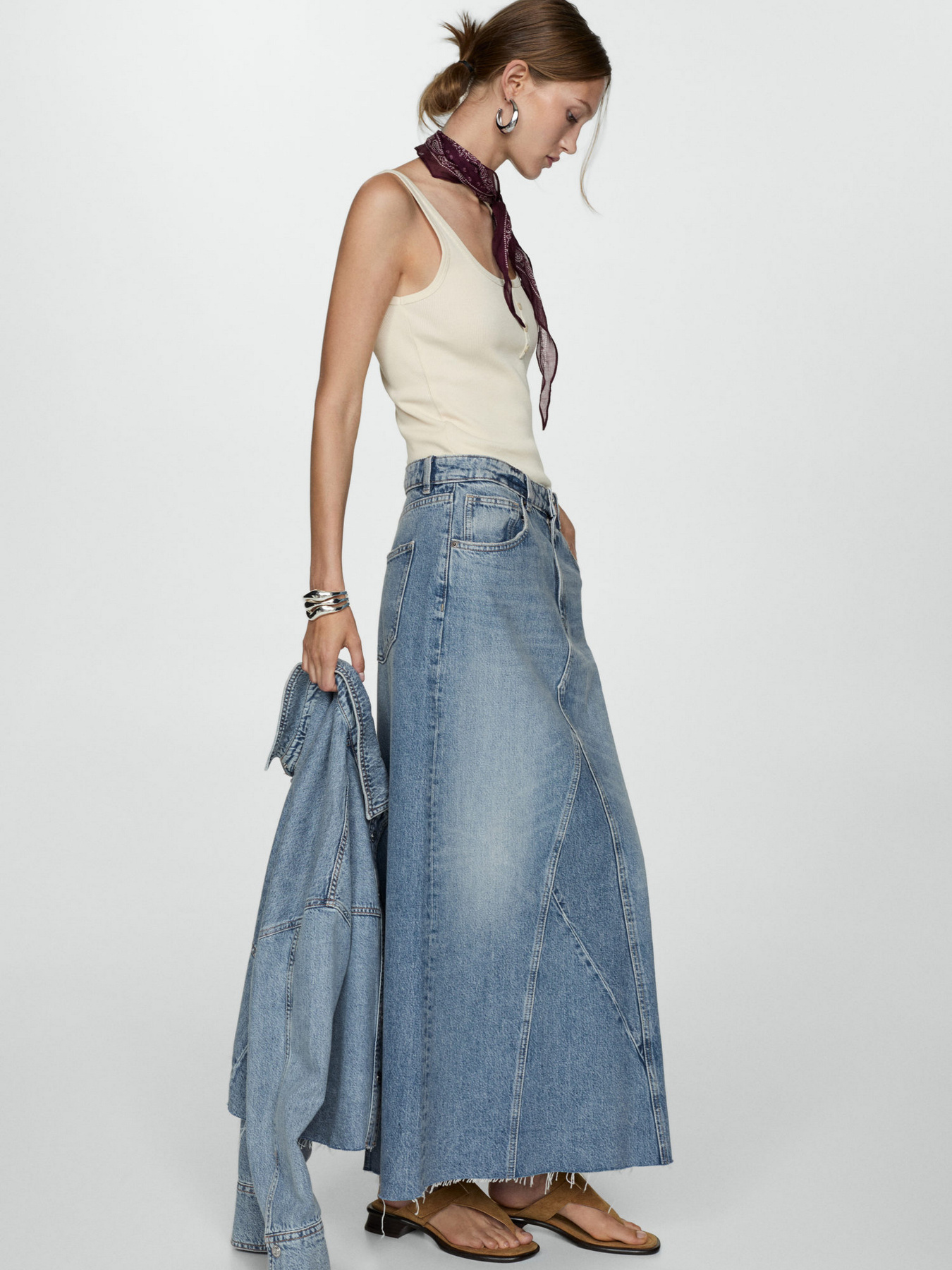 Джинсовая юбка MANGO модель 77054017_TM Фото