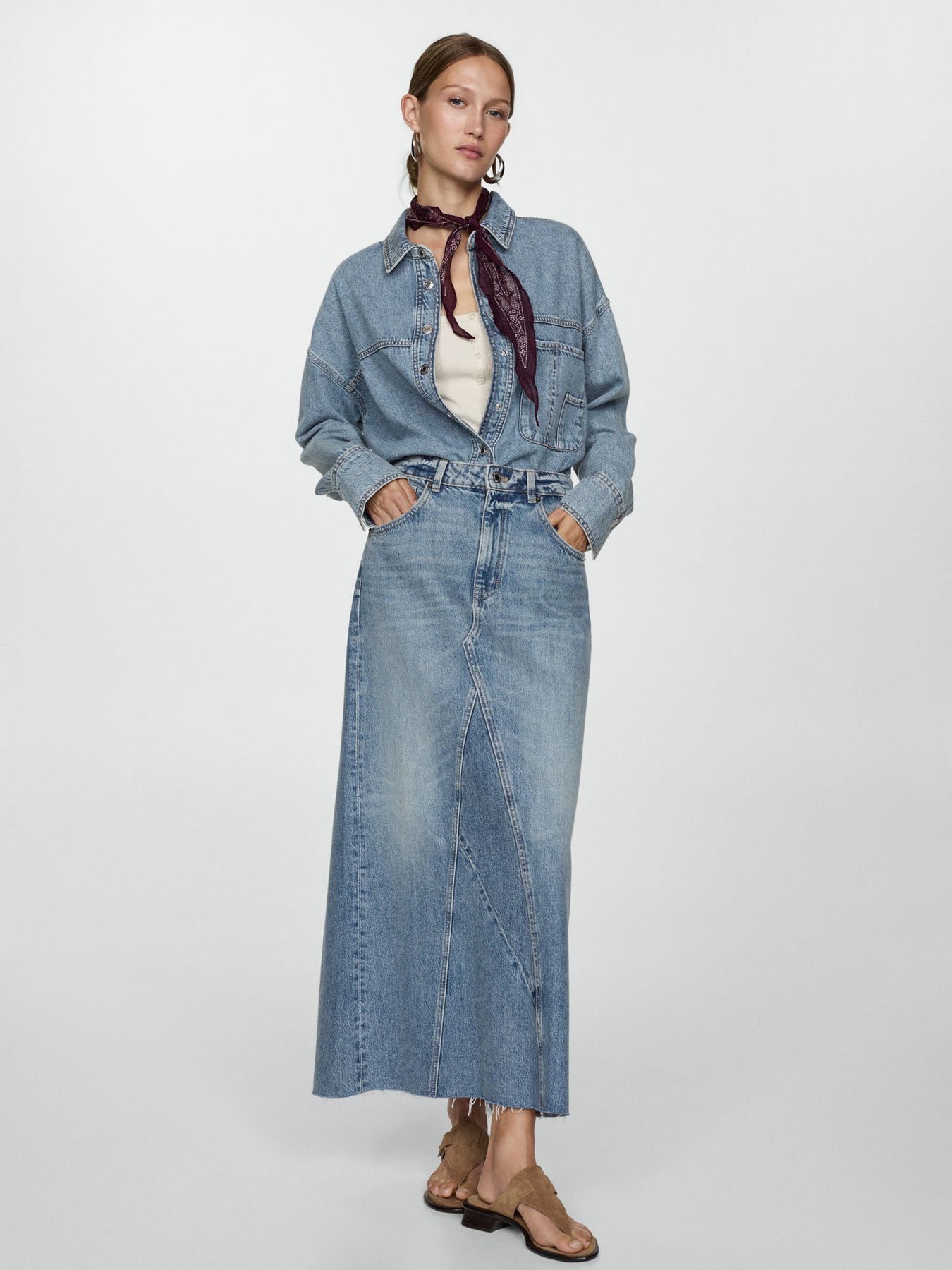 Джинсовая юбка MANGO модель 77054017_TM Джинсовая юбка MANGO модель 77054017_TM Фото