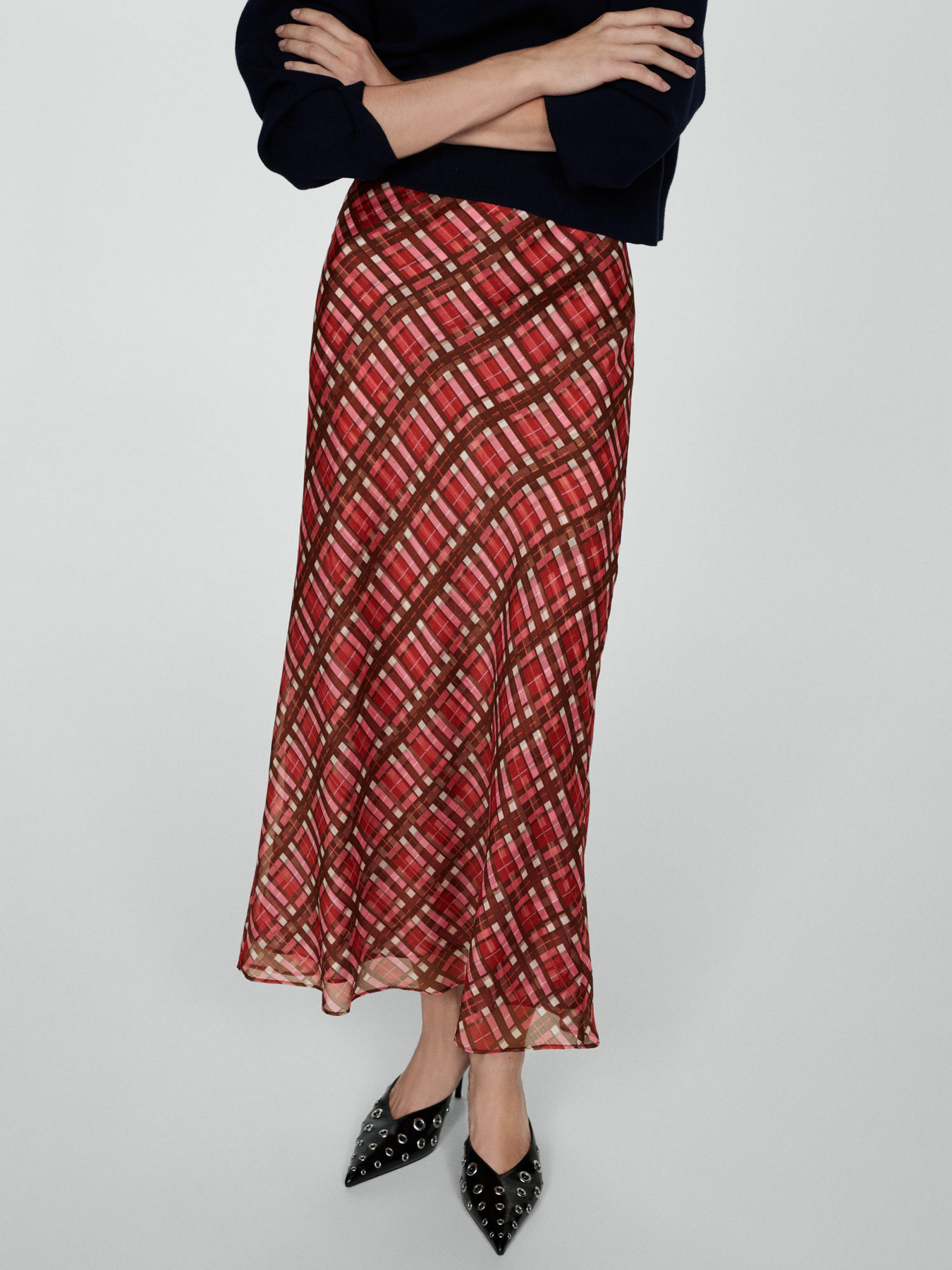 Спідниця міді MANGO модель 77064023_76 Фото