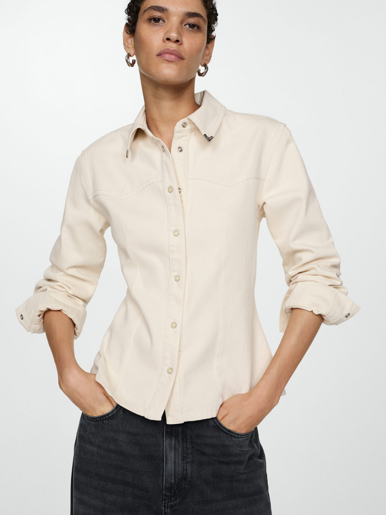 Рубашка повседневная MANGO модель 77044071_5 Фото