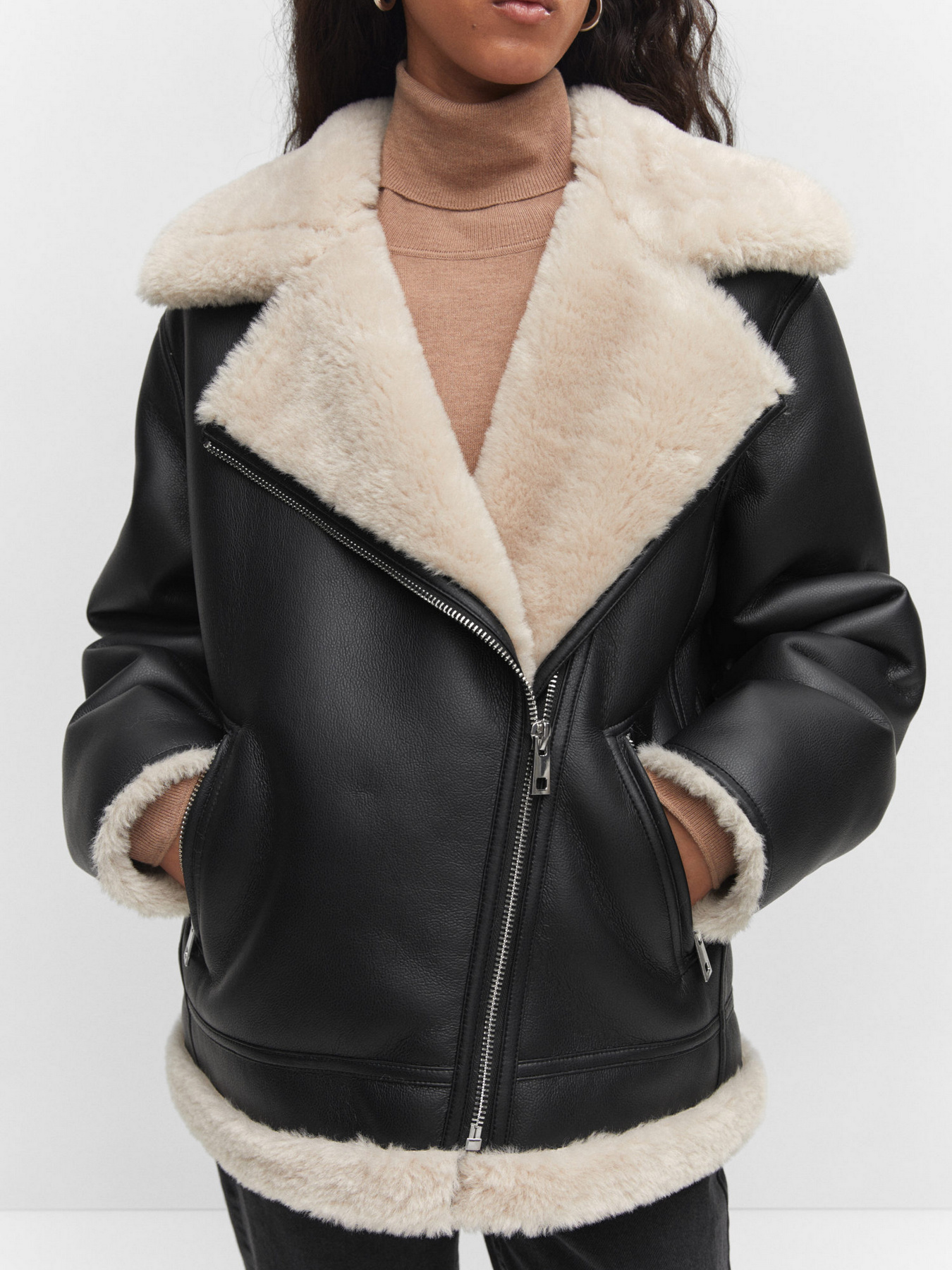 Дубленка MANGO Adri модель 57087702_99 Фото