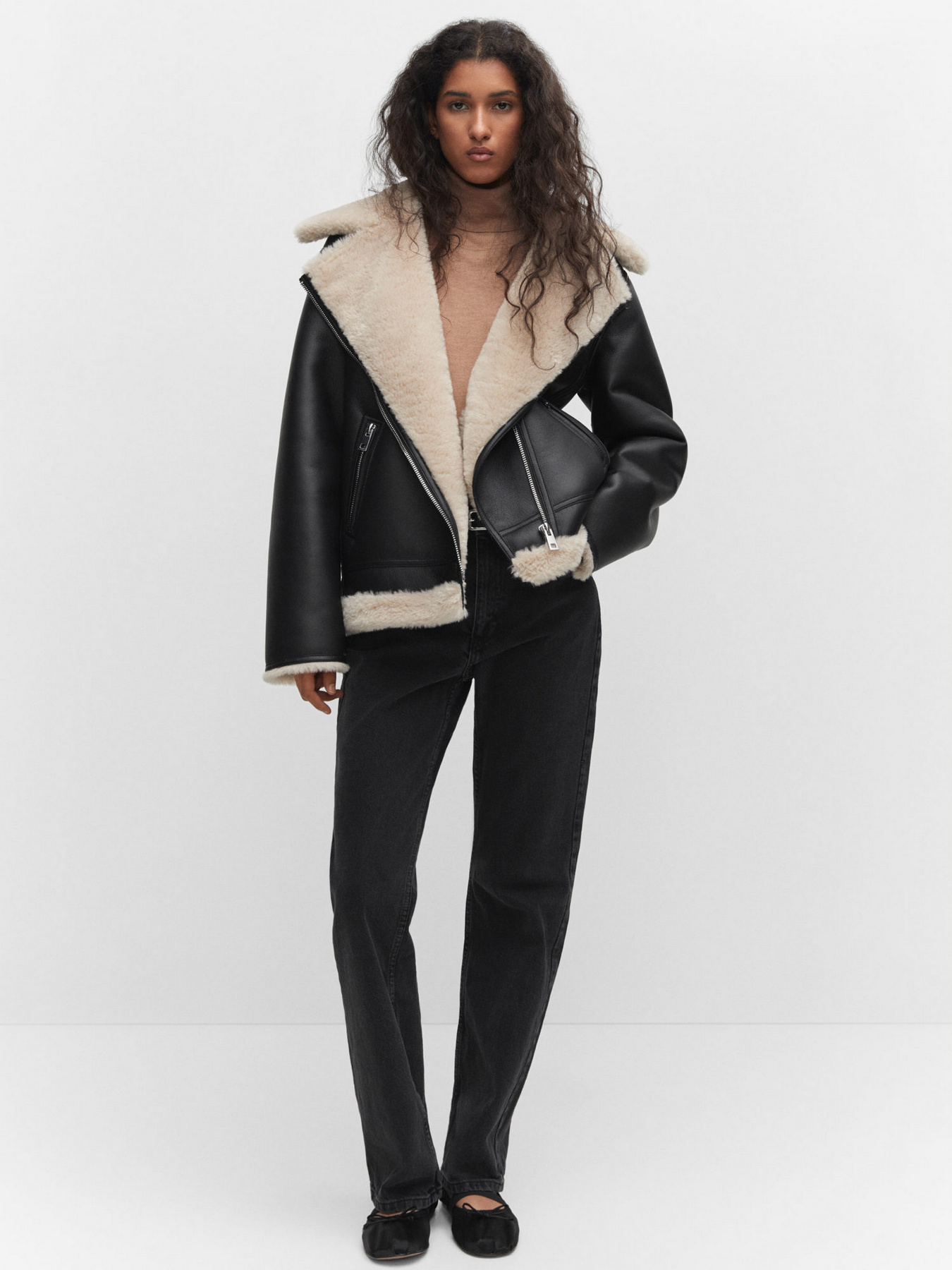 Дубленка MANGO Adri модель 57087702_99 Фото