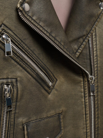 Куртка кожаная MANGO Aurora модель 57067714_92 Фото