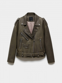 Куртка кожаная MANGO Aurora модель 57067714_92 Фото