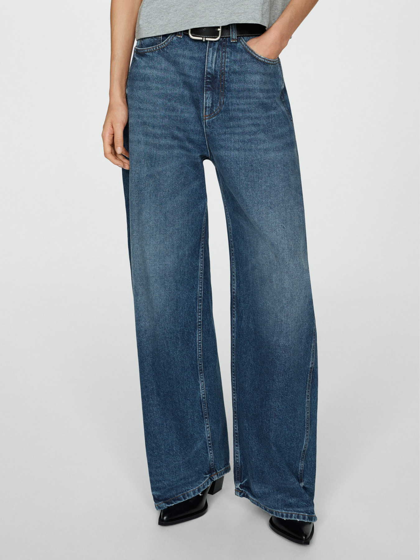 Широкі джинси MANGO модель 77055666_TO Фото