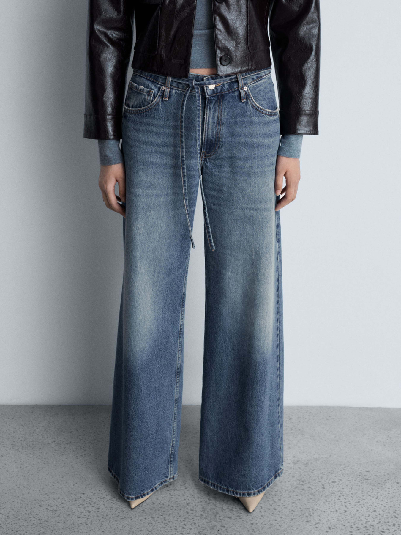 Широкие джинсы MANGO модель 77007132_TO Фото