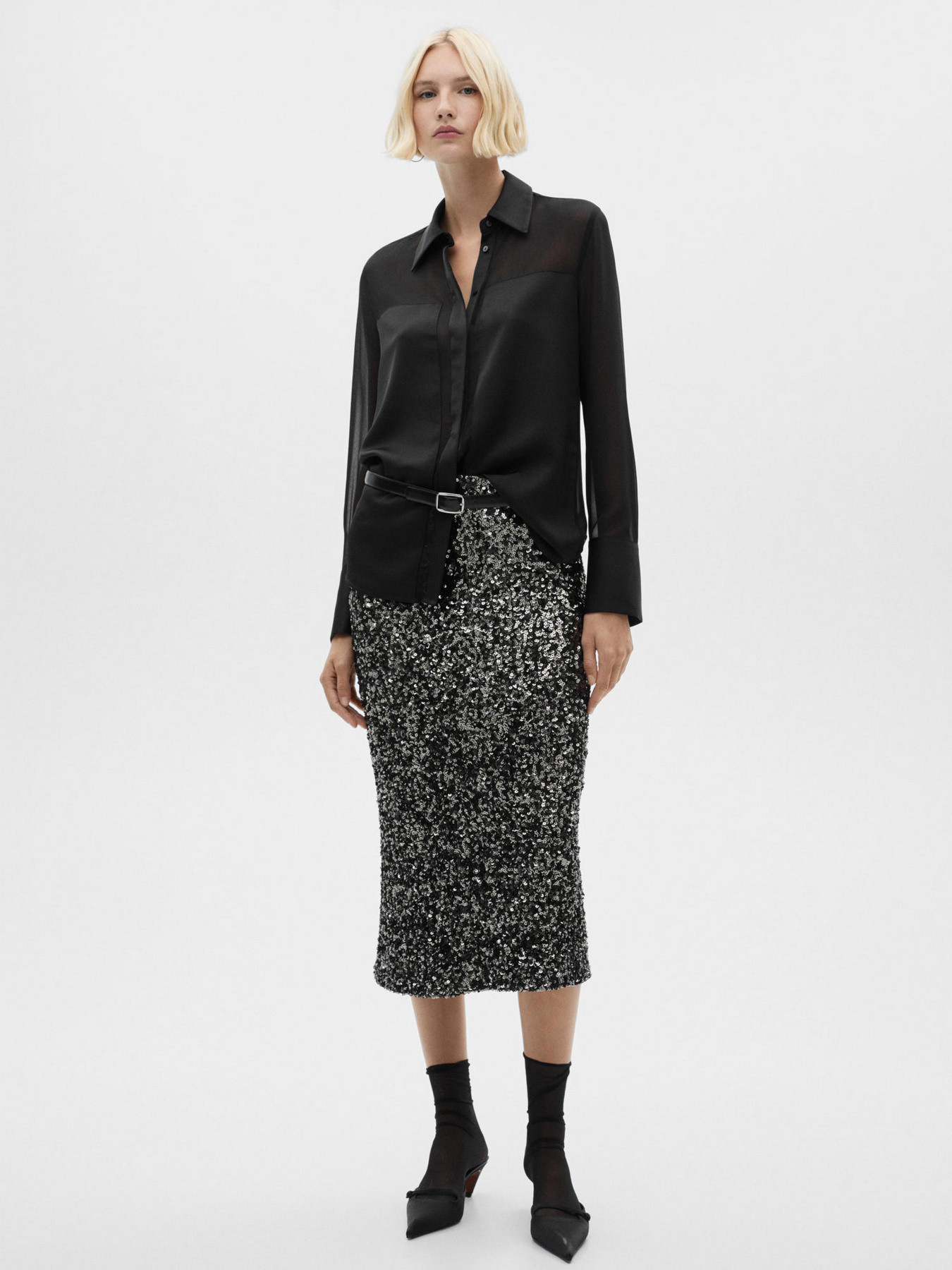 Рубашка MANGO модель 77069057_99 Фото