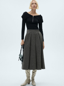 Юбка миди MANGO модель 77027721_92 Фото