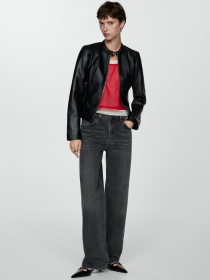 Шкіряна куртка MANGO модель 77004790_99 Фото