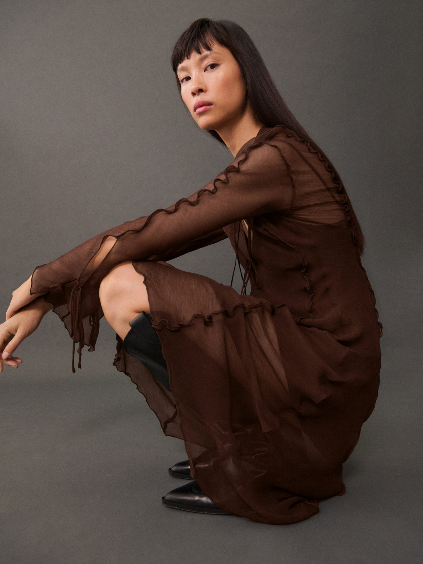 Платье миди MANGO модель 77095652_30 Фото