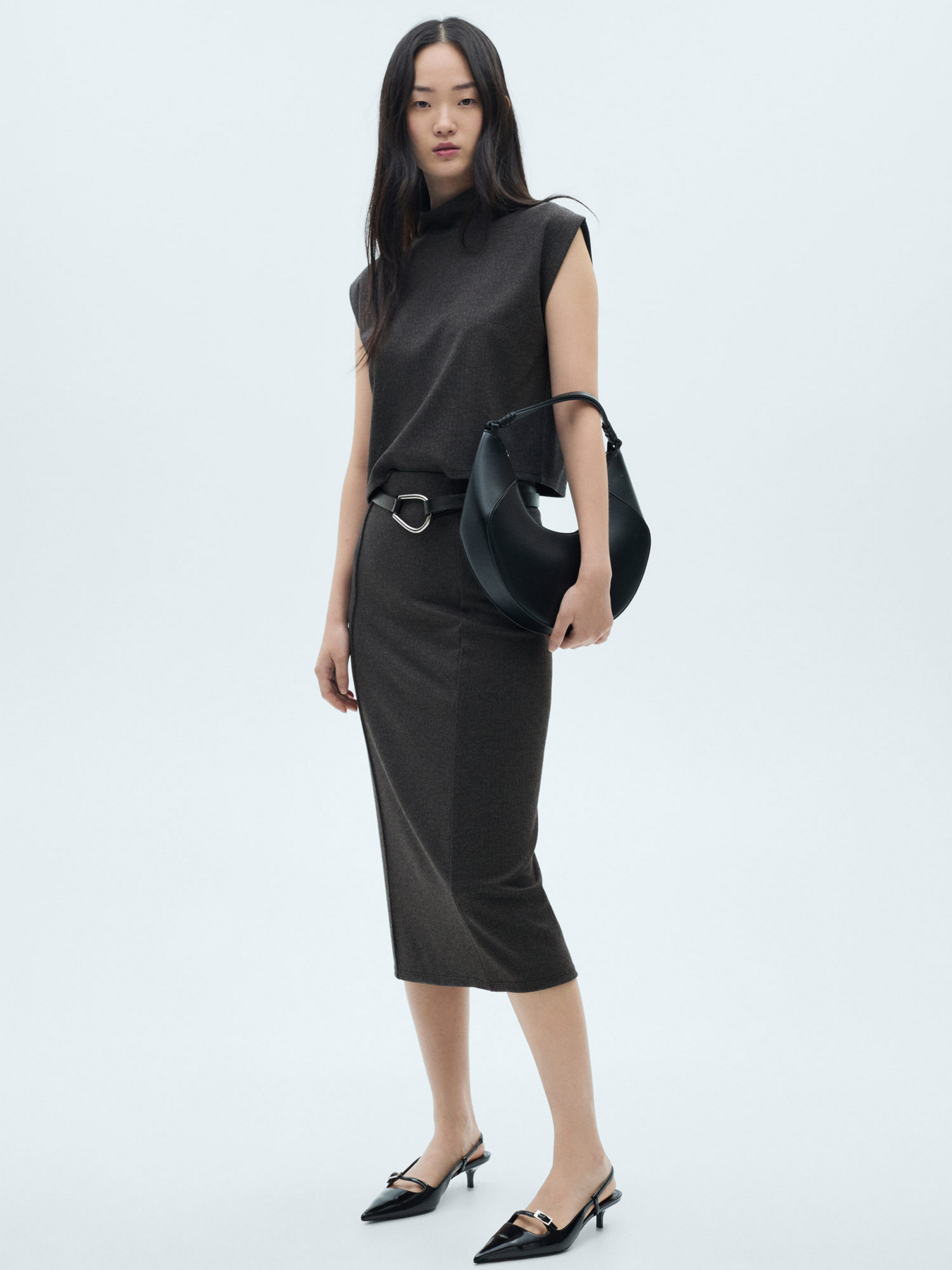 Юбка миди MANGO модель 77095645_92 Фото