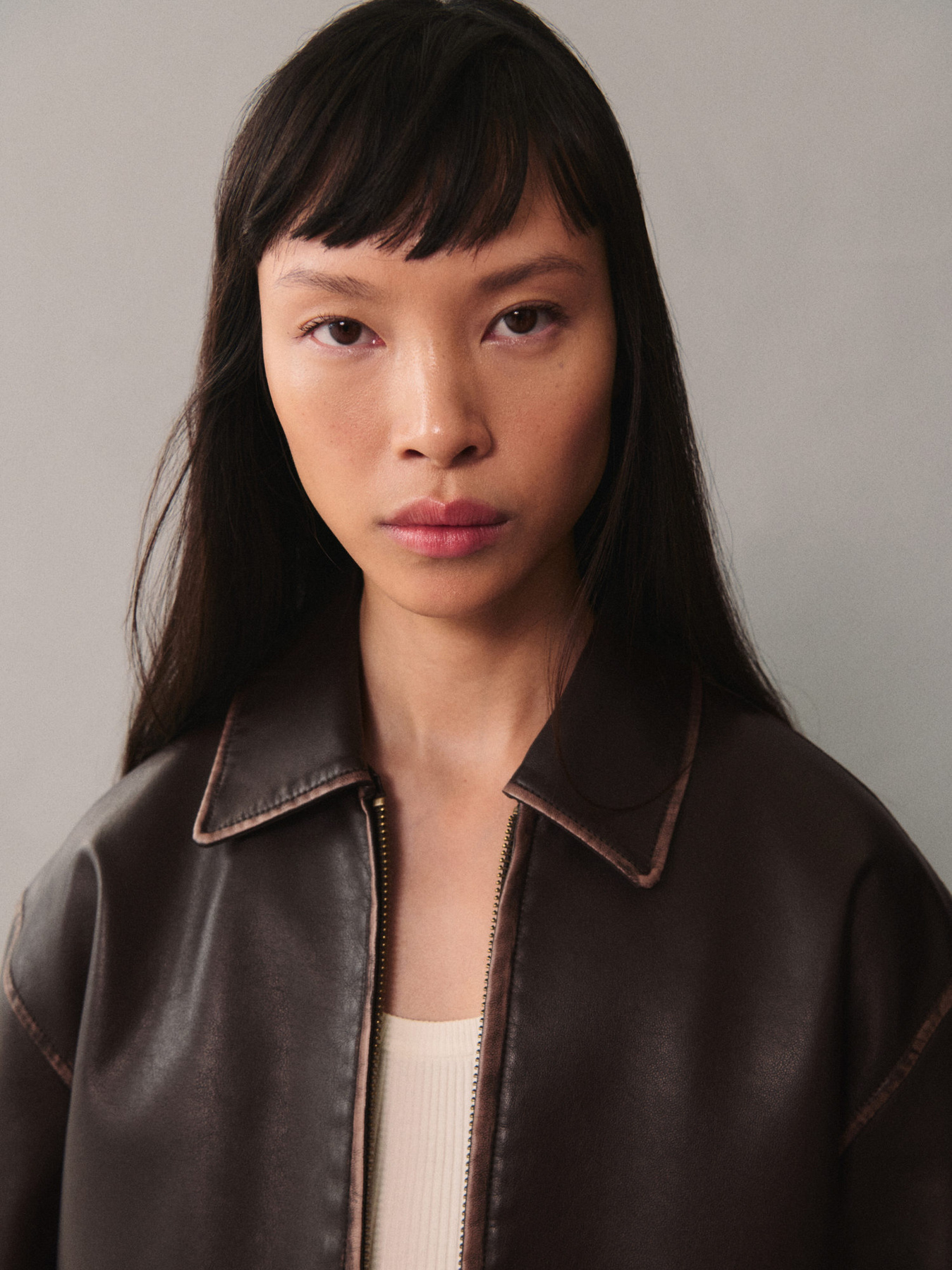 Куртка кожаная MANGO модель 77076004_30 Фото