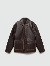 Куртка кожаная MANGO модель 77076004_30 Фото