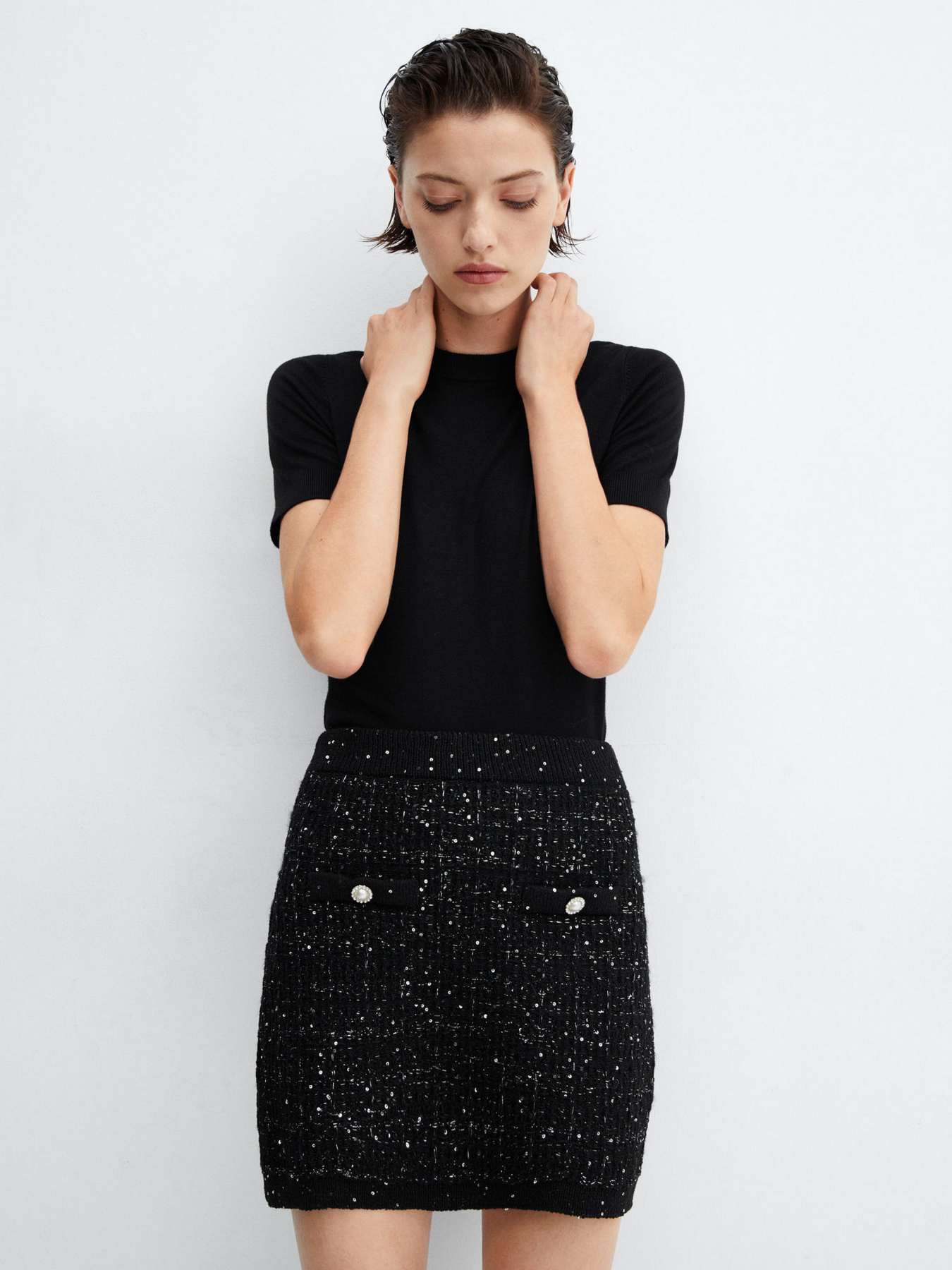 Юбка мини MANGO Naomi модель 57089086_99 Фото