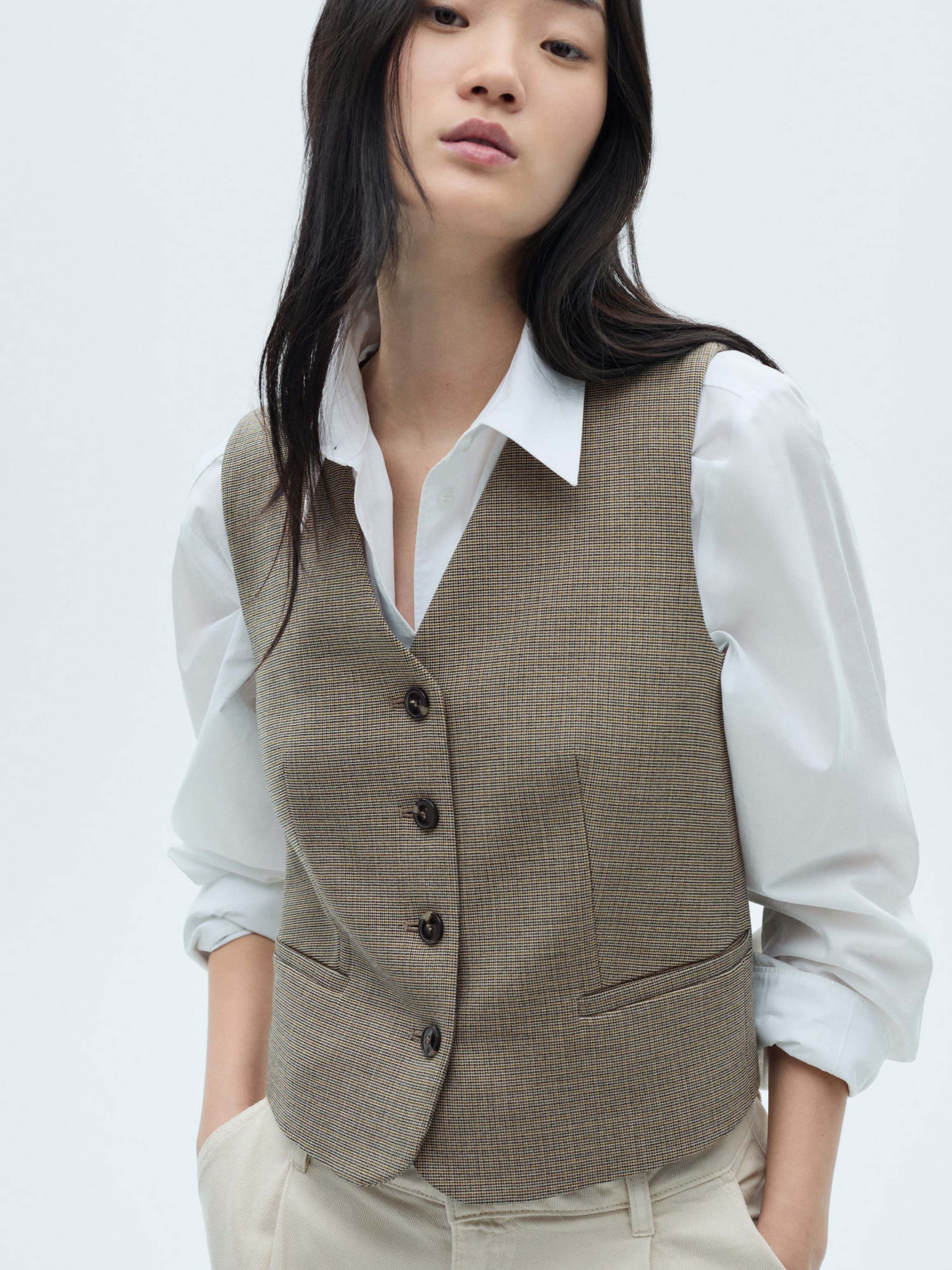 Жилет класичний MANGO модель 77066724_37 Фото