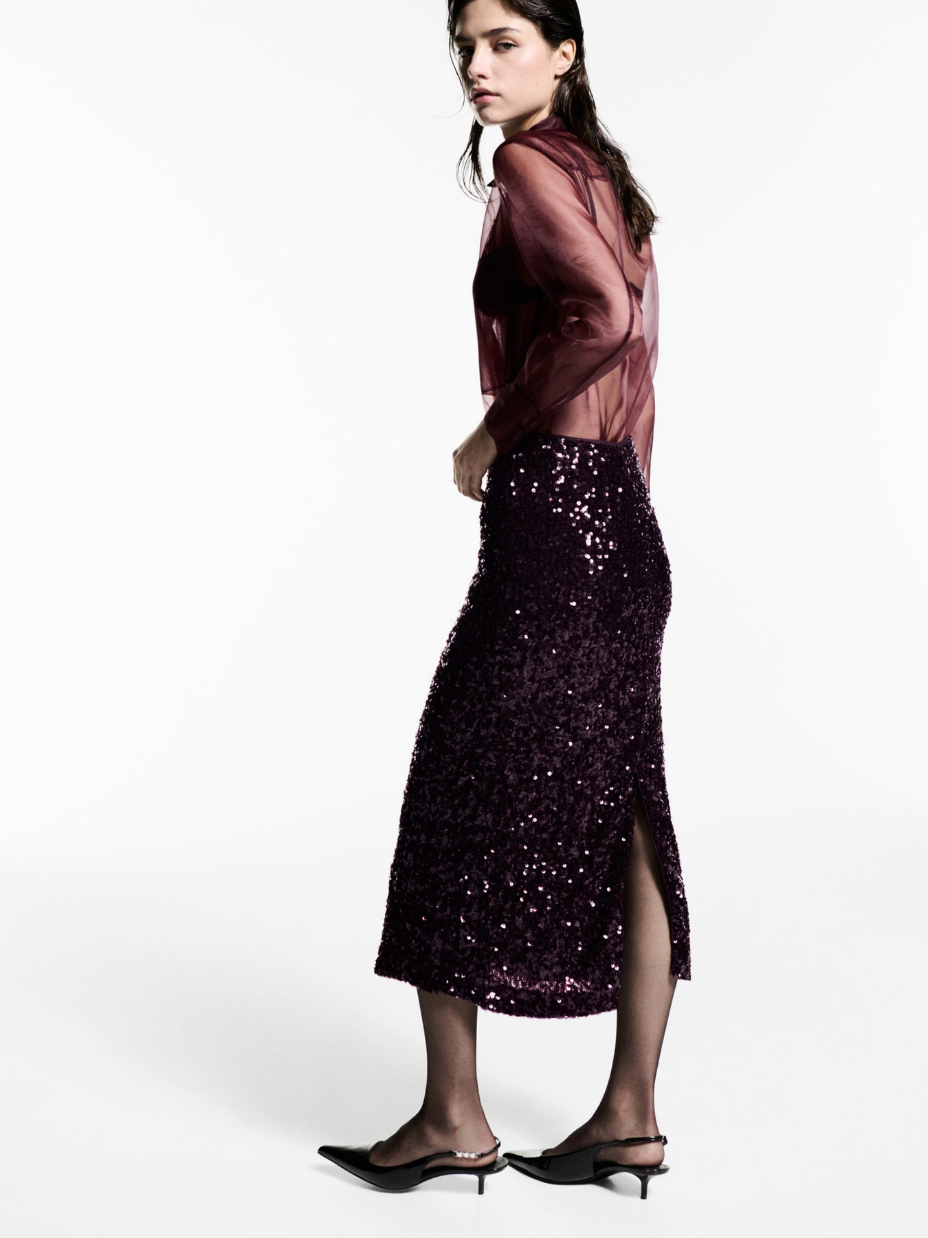 Юбка миди MANGO модель 77069060_78 Фото