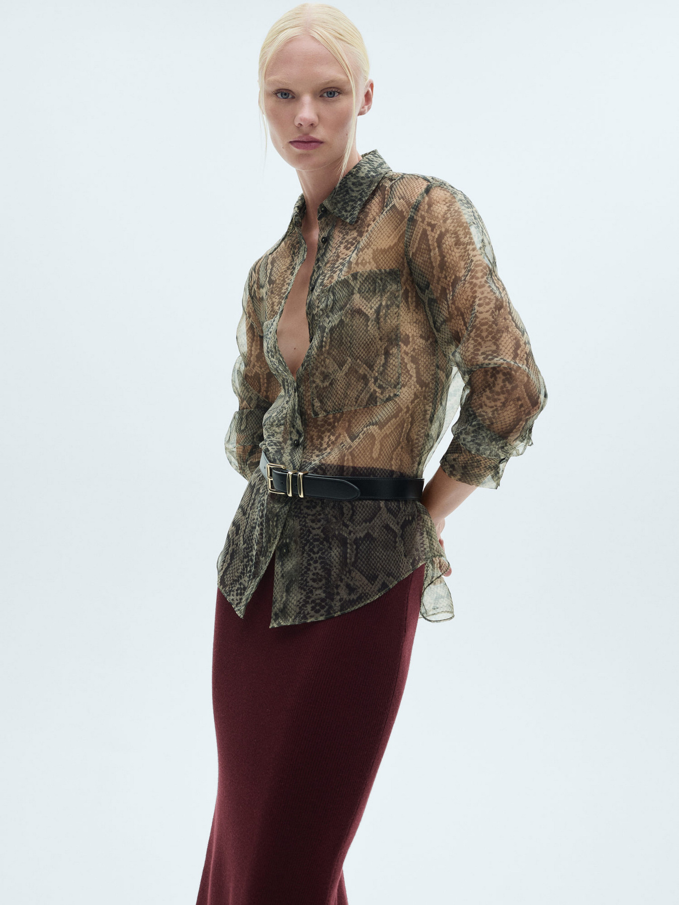 Юбка миди MANGO модель 77098275_77 Фото