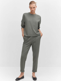 Брюки повседневные MANGO Pique модель 57064404_92 Фото