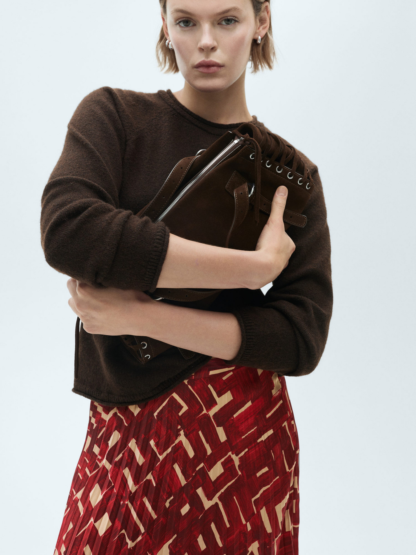 Спідниця міді MANGO модель 77075674_76 Фото