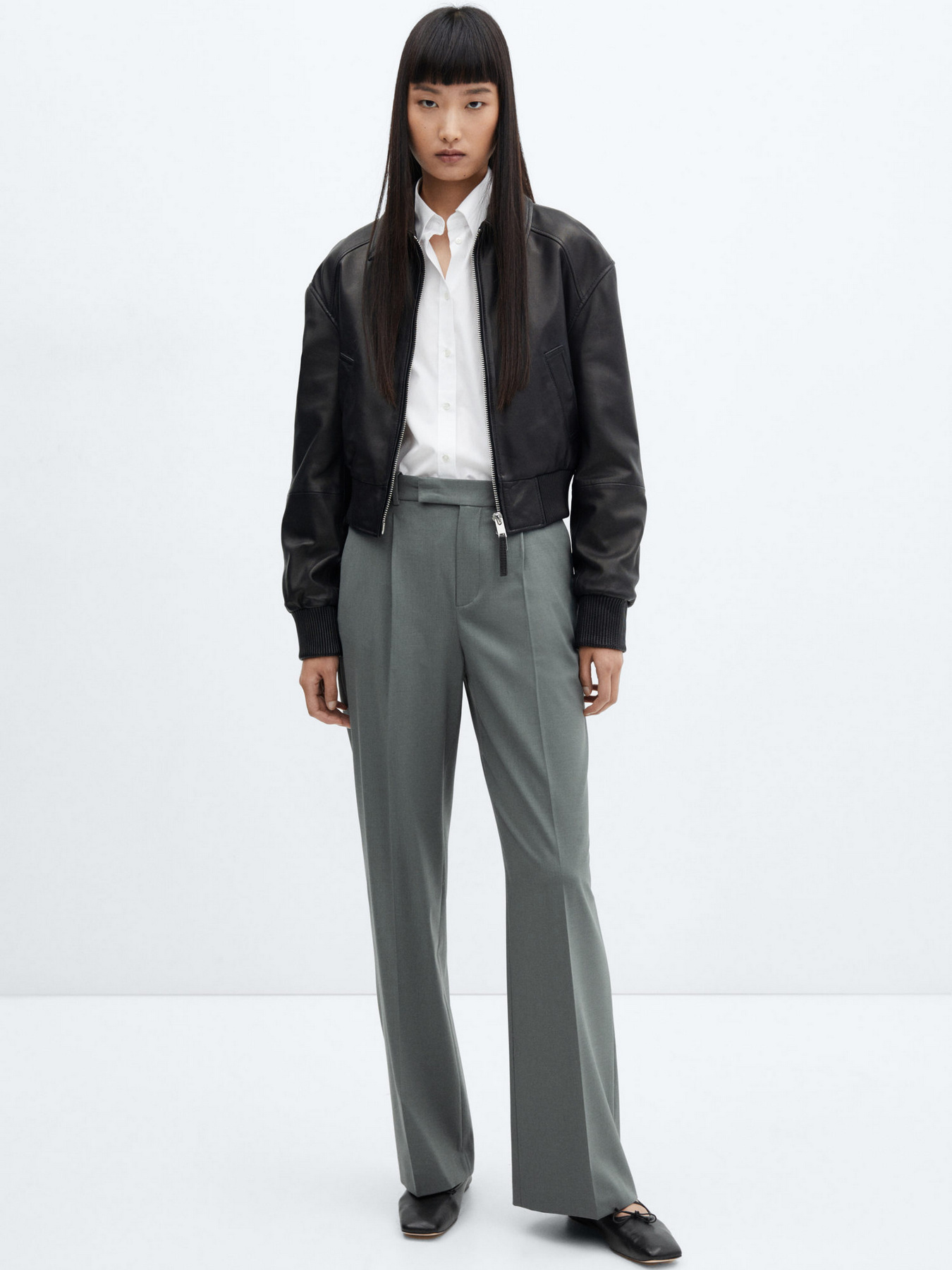 Штани класичні MANGO Tamara модель 57077761_92 Фото