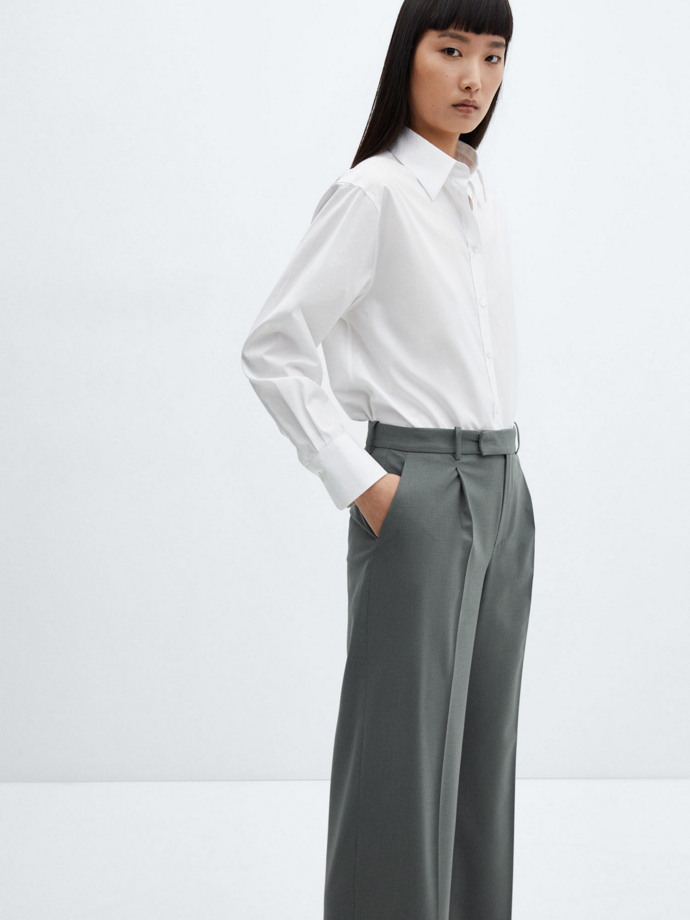 Класичні штани MANGO Tamara модель 57077761_92 Фото