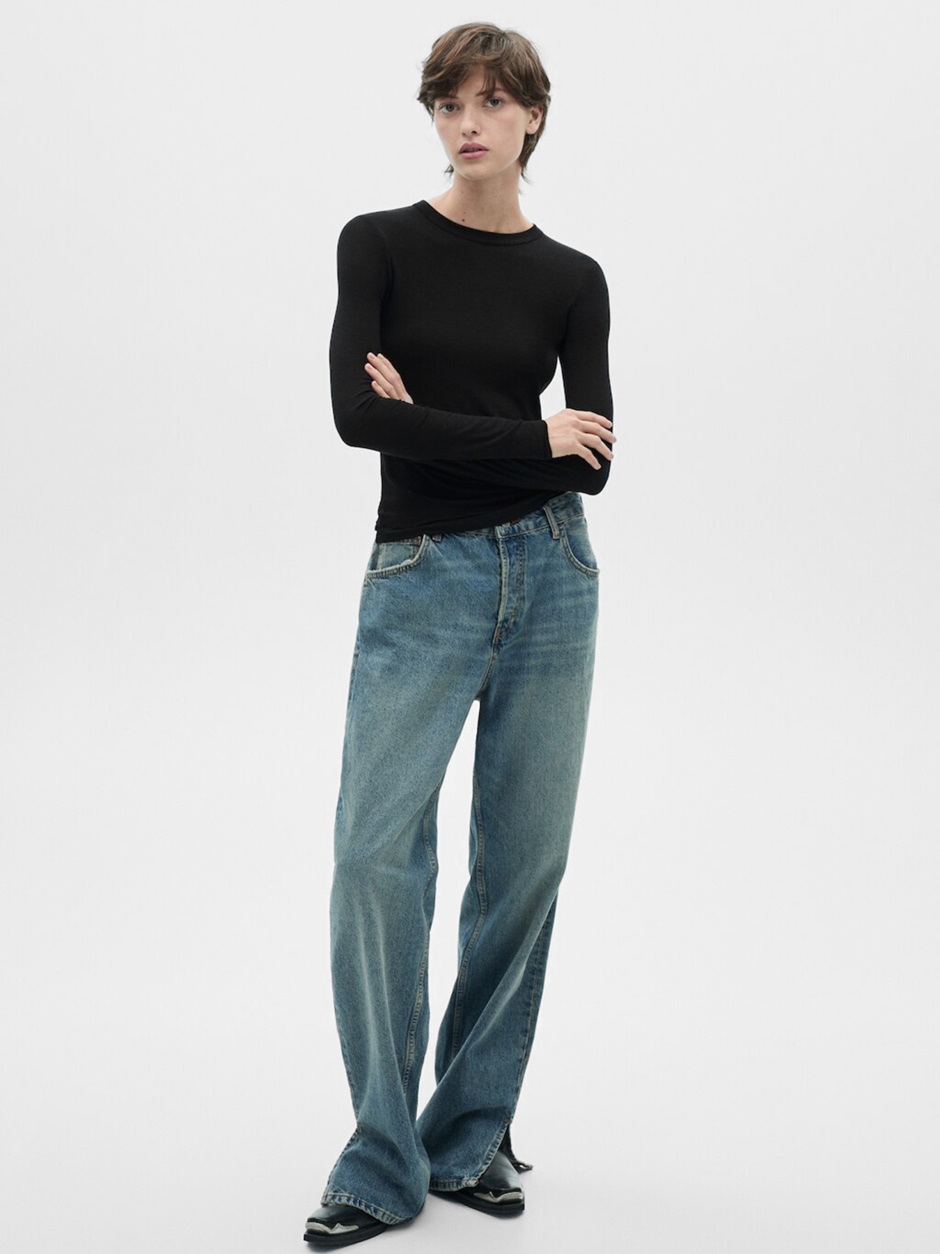 Лонгслів MANGO модель 87910438_99 Фото