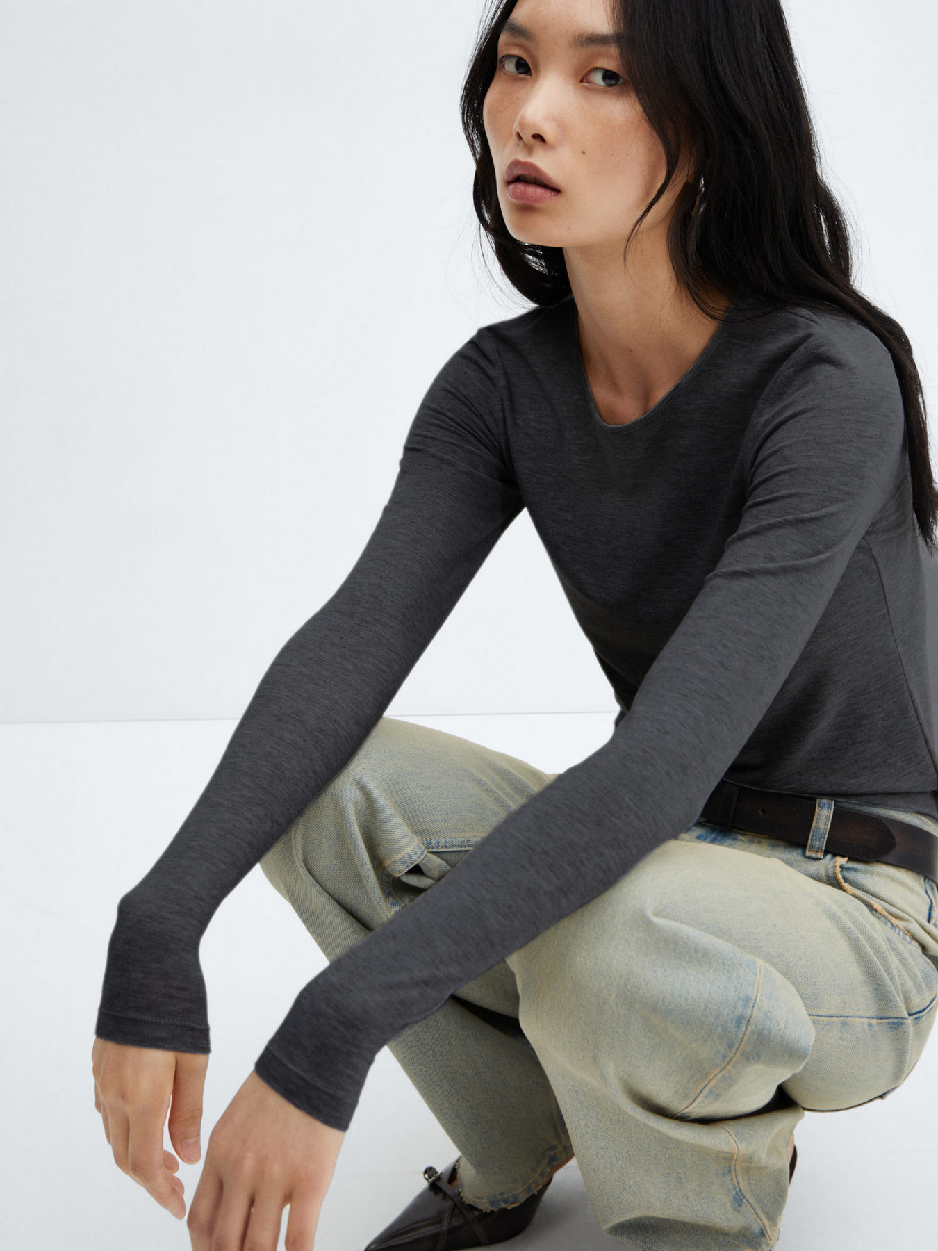 Лонгслив MANGO Lucy модель 57087731_96 Фото