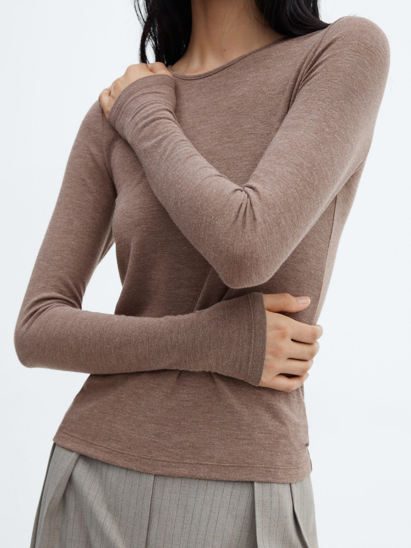 Лонгслів MANGO Lucy модель 57087731_35 Фото