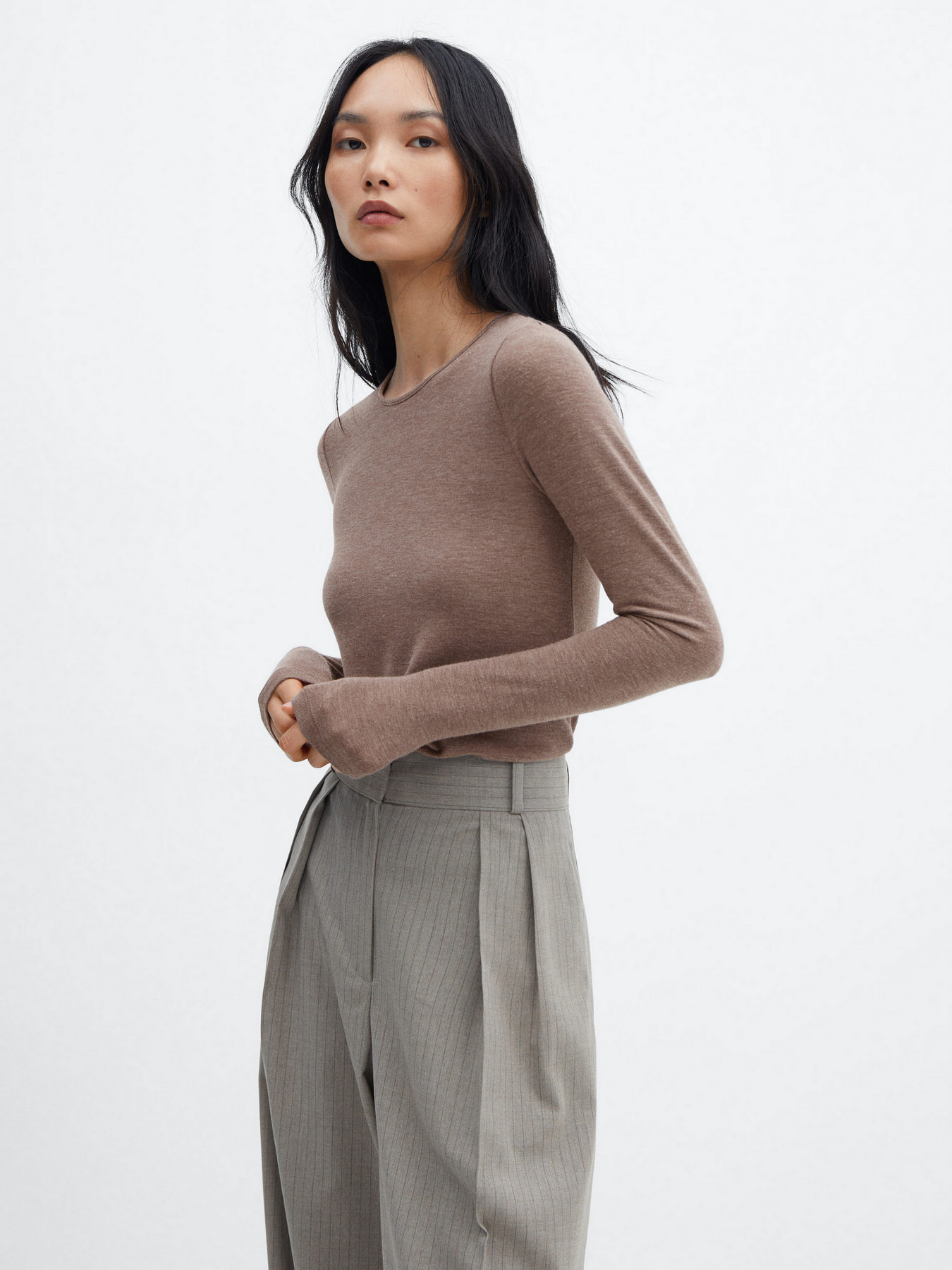 Лонгслів MANGO Lucy модель 57087731_35 Фото