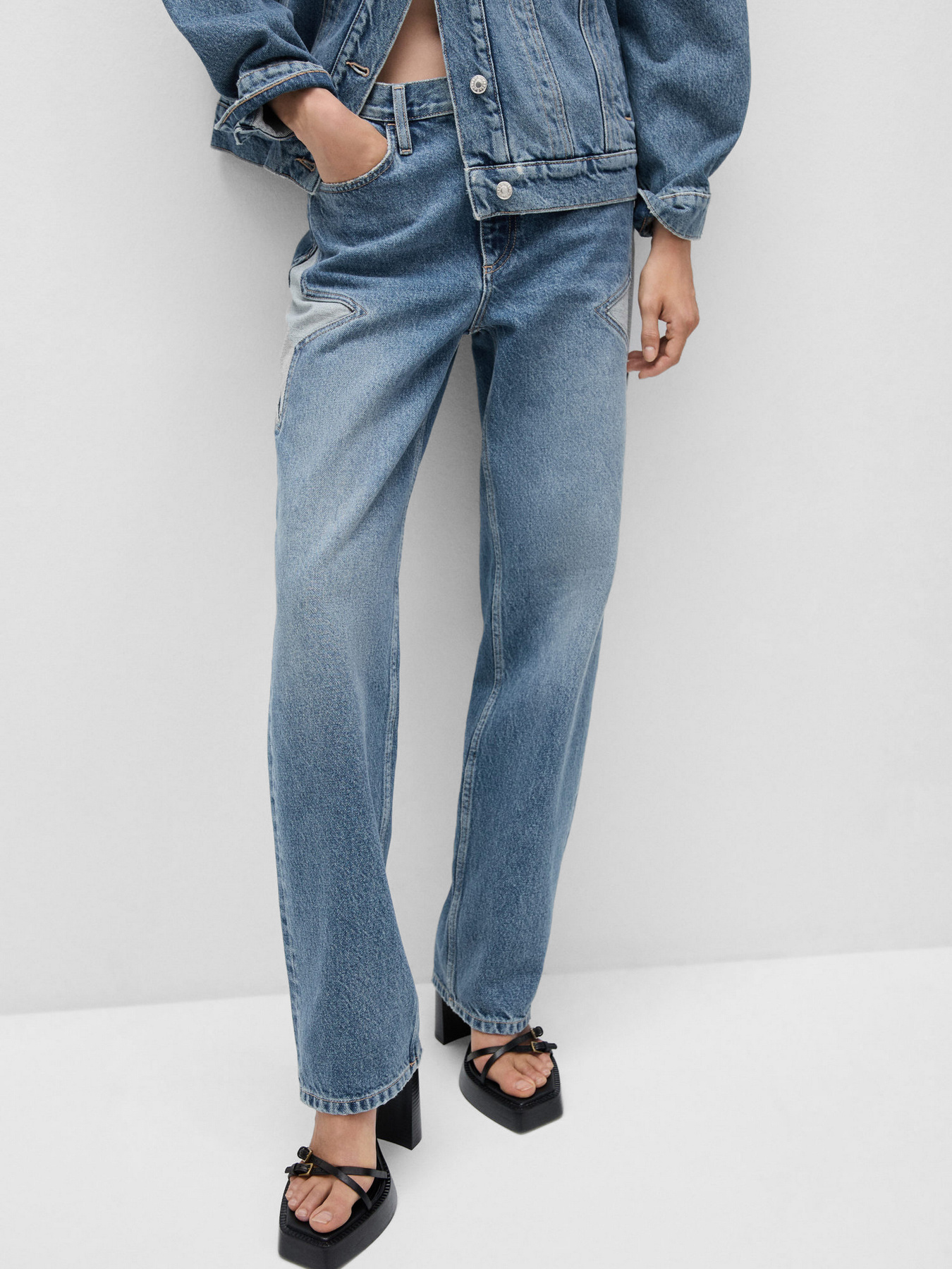 Прямые джинсы MANGO модель 77024067_TM Фото