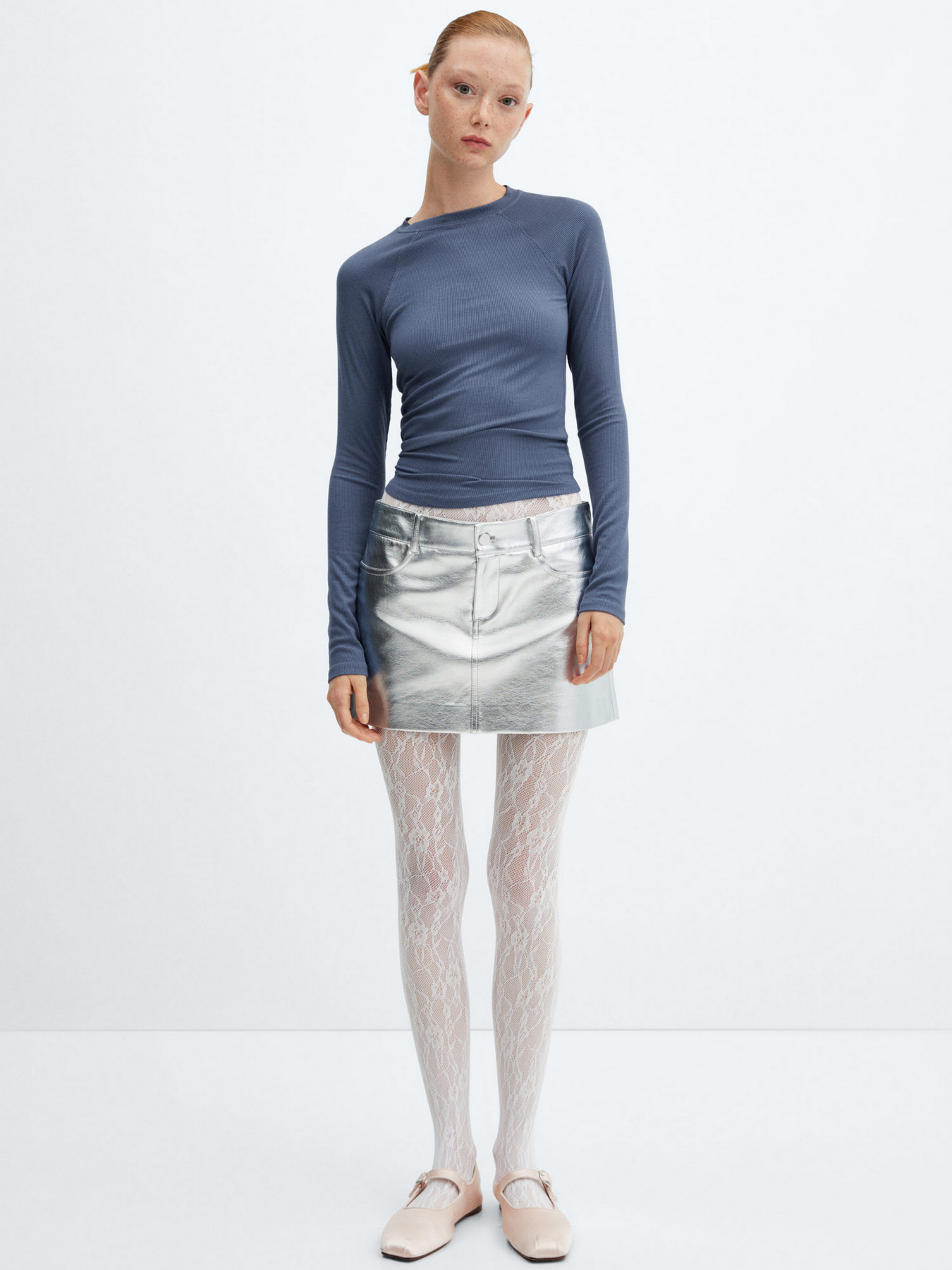 Лонгслів MANGO Saute модель 57037755_59 Фото