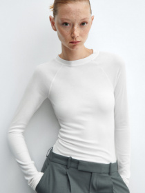 Лонгслів MANGO Saute модель 57037755_1 Фото