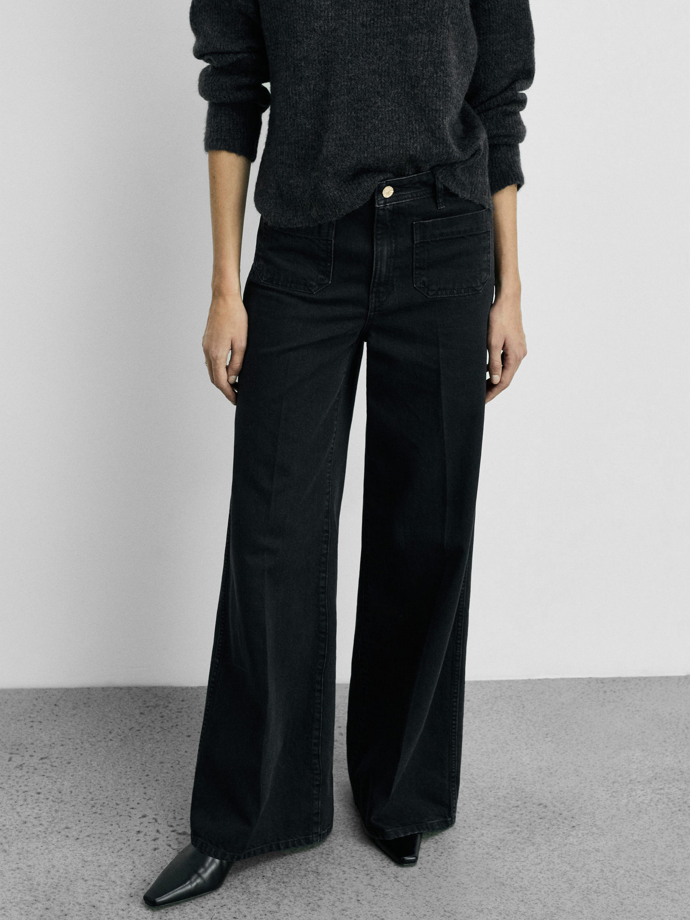 Широкие джинсы MANGO модель 87020637_TN Фото