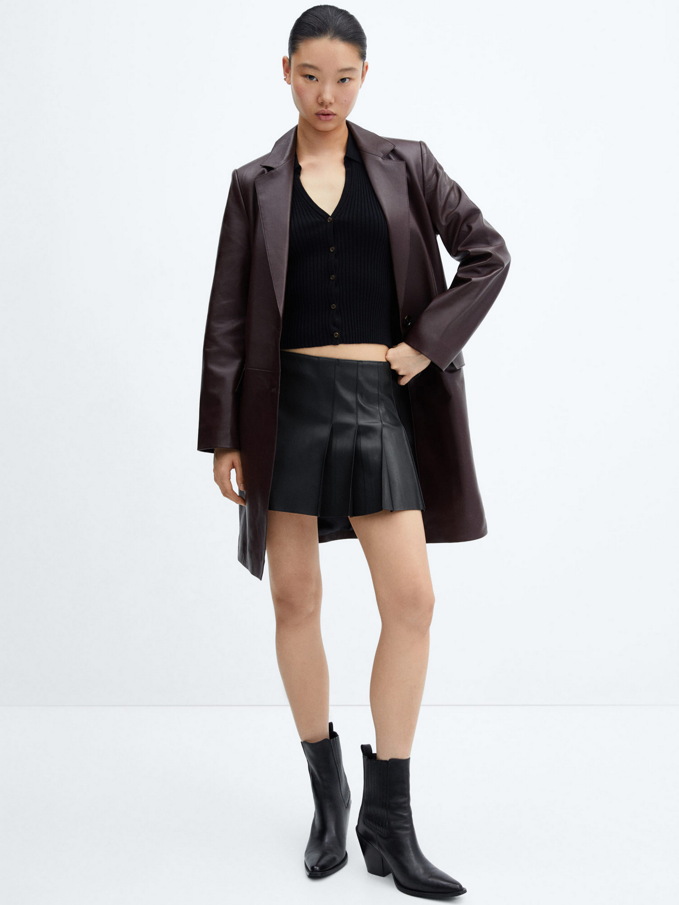 Юбка мини MANGO Merlot модель 57046713_99 Юбка мини MANGO Merlot модель 57046713_99 Фото